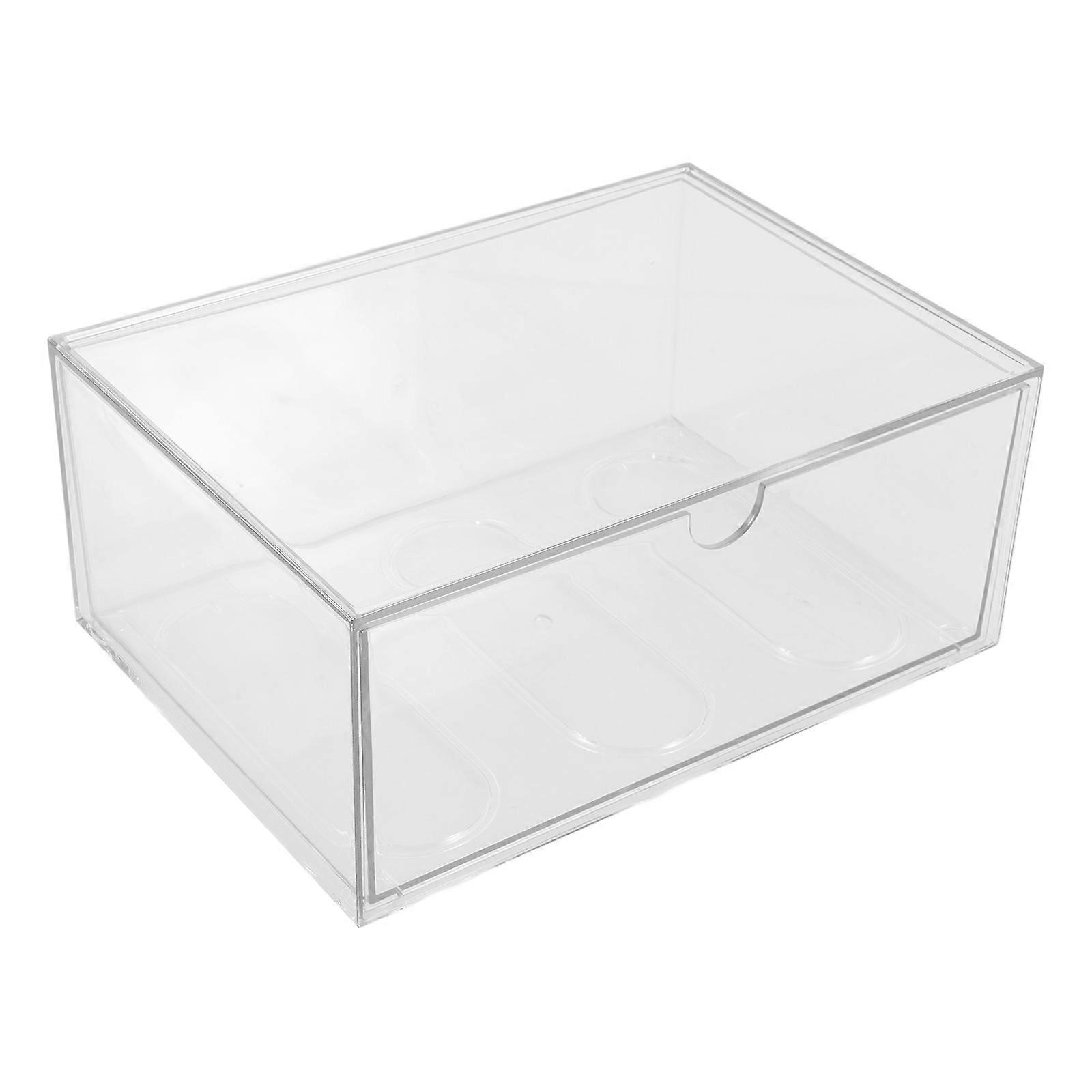 Transparent Drawer Desk Organizer Storage Box for Desktop Supplies Home Office School Use Space Saving Tidy Organization Versatile Storage