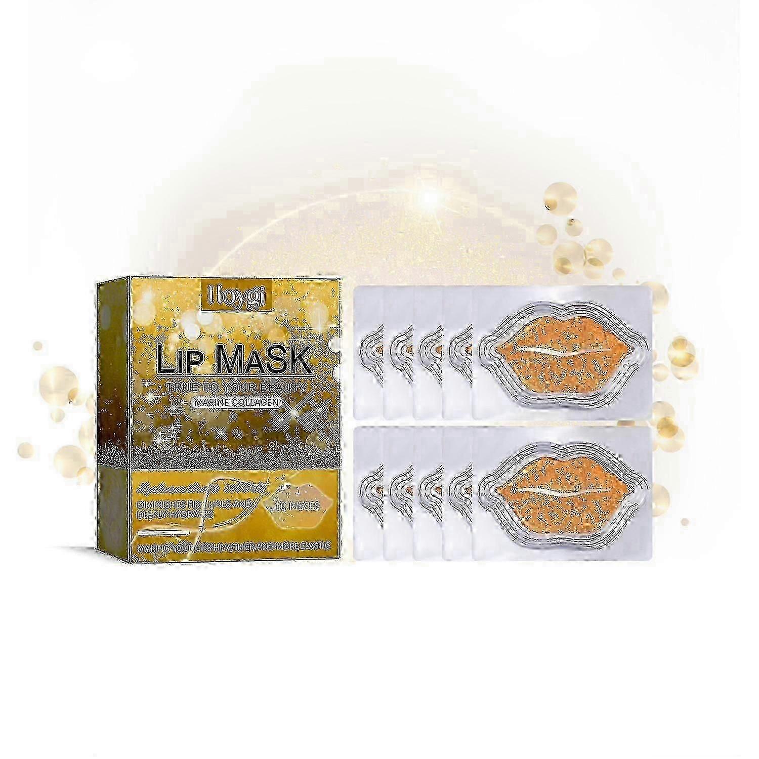 Hoygi Marine Collagen Lip Mask, Fade Lip Lines Smooth Moisturizing Prevent Weather-Shack Moist Peeli