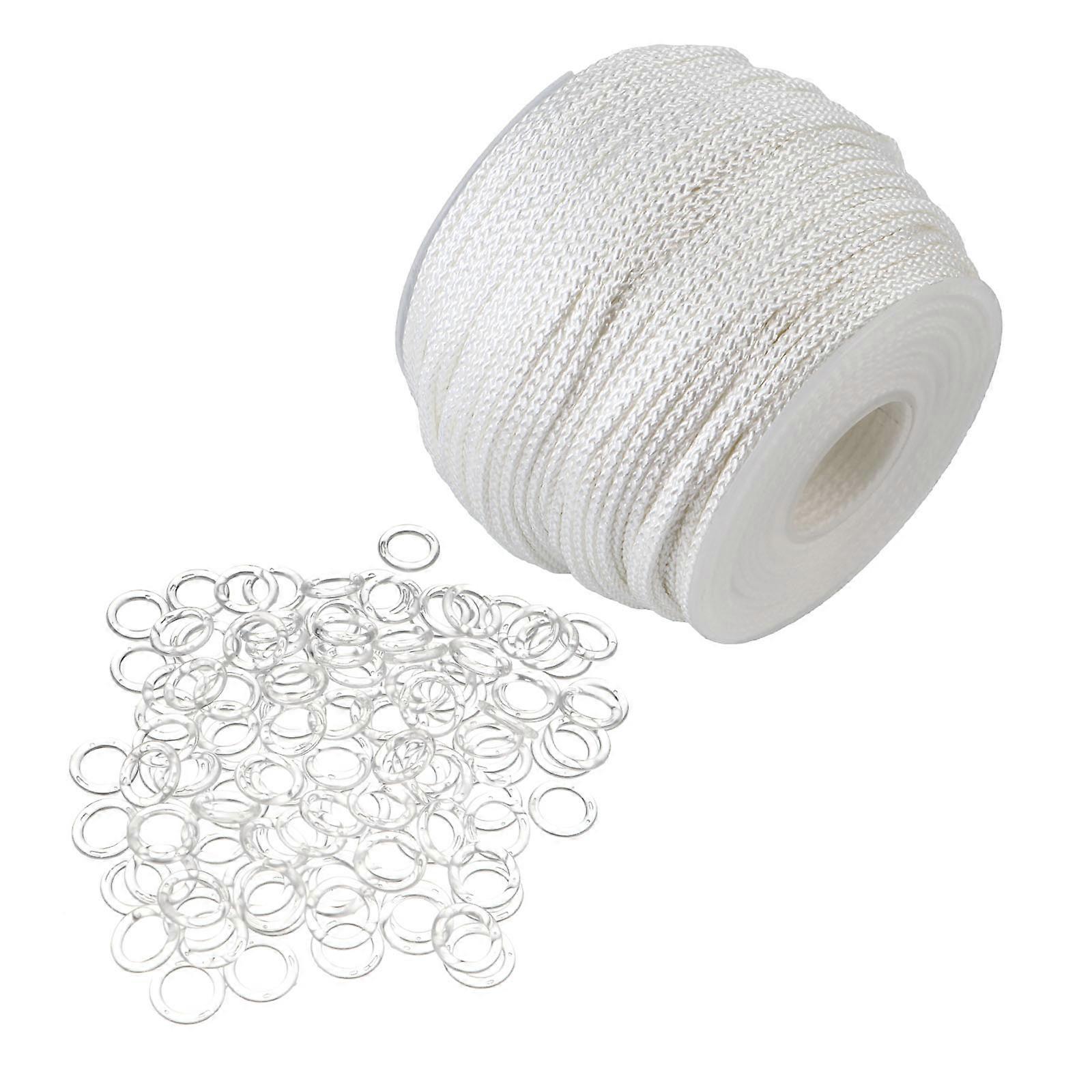 1 Set Curtain Rope Practical Plastic Window Curtain Wire with Rings