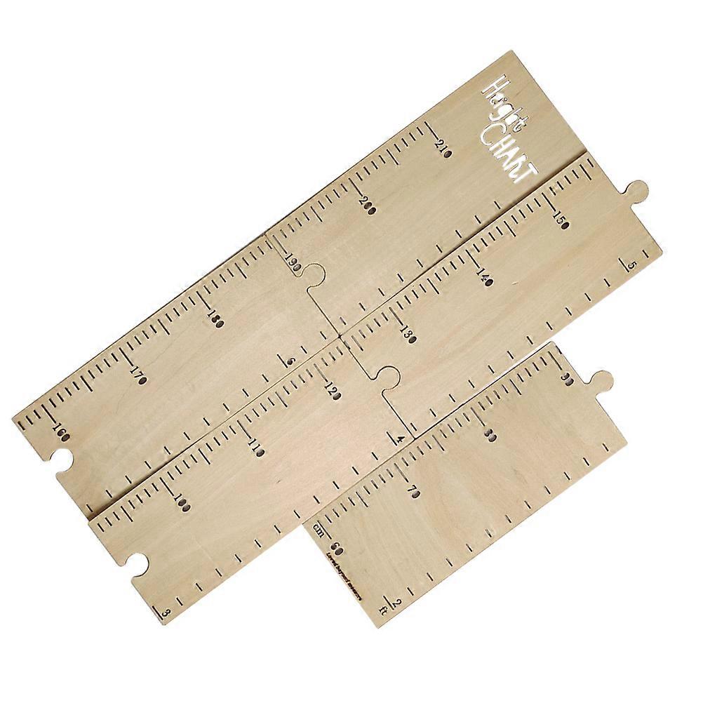 Wooden Adhesive Height Chart Ruler Wall Mounted Growth Chart for Nursery Bedroom Decor Space Saving Design