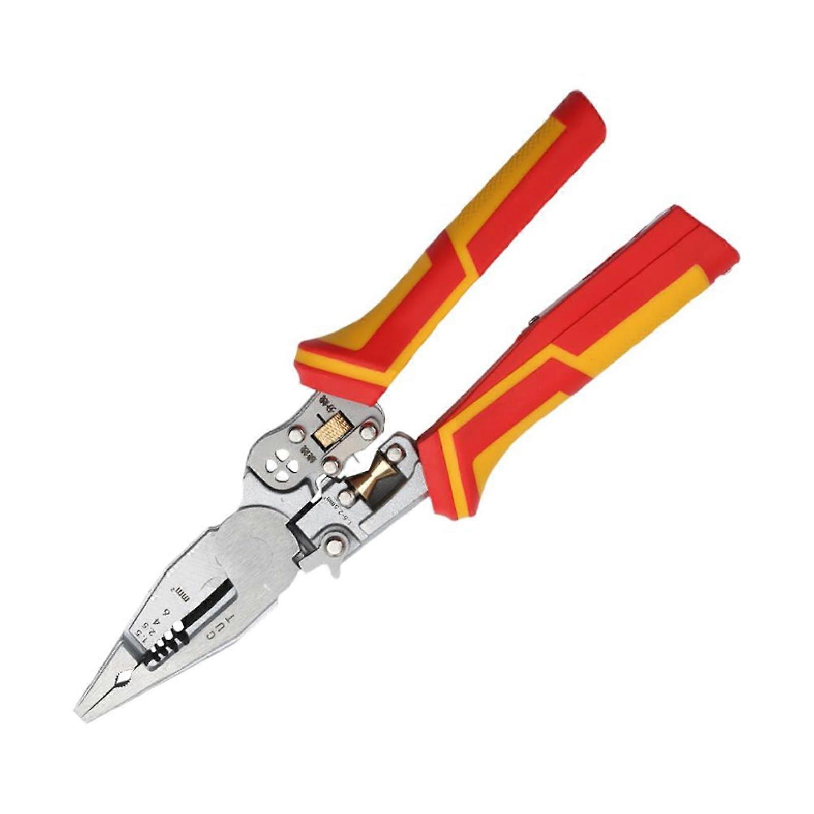 Wire Stripper with Current Measurement Function, 9-in-1 Multifunction Tool for Stripping, Crimping, Cutting, and Winding