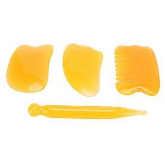 4stk Gua Sha Scraping Tool Set Meridians Akupunktur Pen Deep Tissue Massage Tool til ansigt bagben