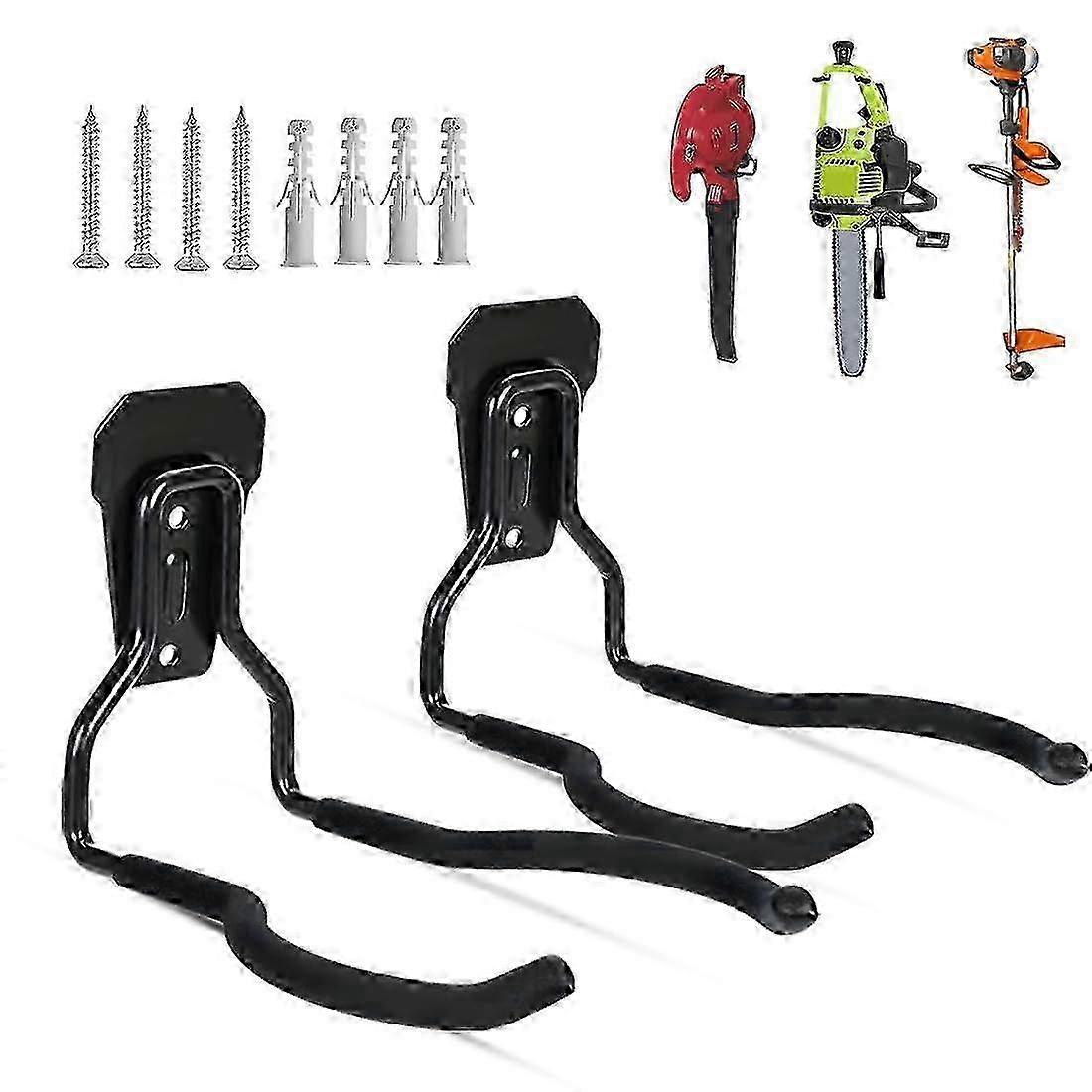 Heavy Duty Garage Hooks for Weedeater, Trimmer, Chainsaw & Tool Storage - Durable Organizers for Garage Efficiency