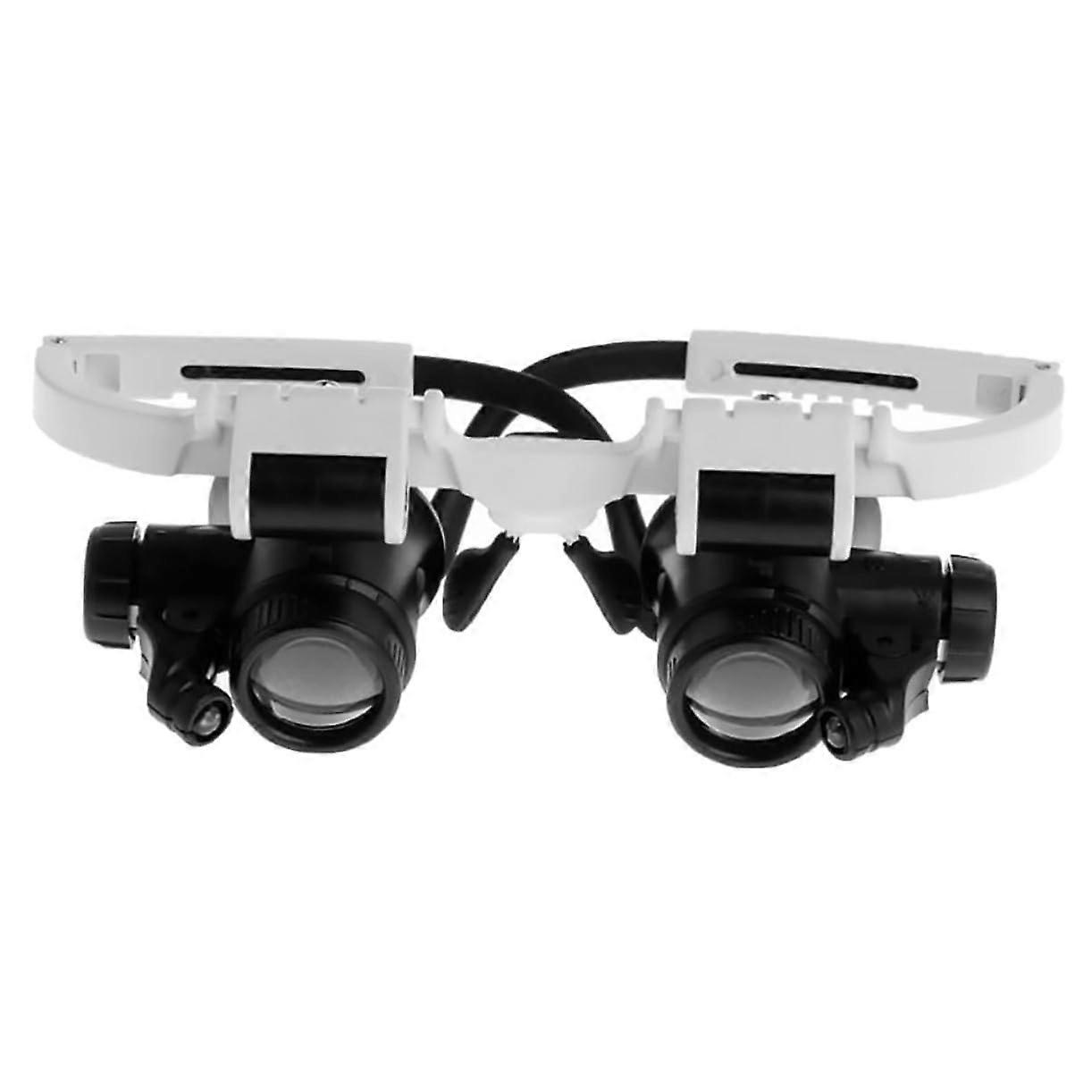 LED Loupe Glasses Model XXX One Piece With Flexible Head Mount For Watchmakers And Stamp Collectors Portable