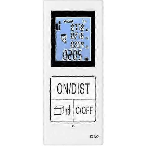 XHX ليزر مكتشف المدى ، مكتشف المدى بالأشعة تحت الحمراء مكتشف المدى بالليزر الصغير الرقمي USB القابل لإعادة الشحن ليزر مكتشف النطاق 30 مترا قياس حجم المنطقة