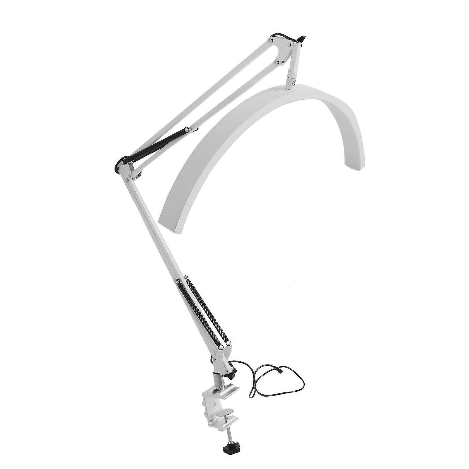 Desktop LED Light Half Moon Shaped 3000K‑6000K 5 Brightness Eyelash Beauty Lamp White 110‑240V EU Plug