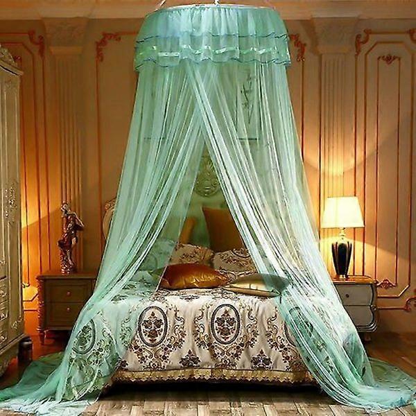 Mosquito net, princess double tooth round canopy (0.7*2.6*8.5m, green).