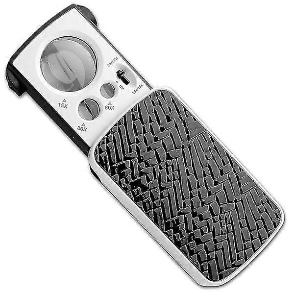 Portable magnifying glass magnifier 30x60x90x magnification with LED and UV light