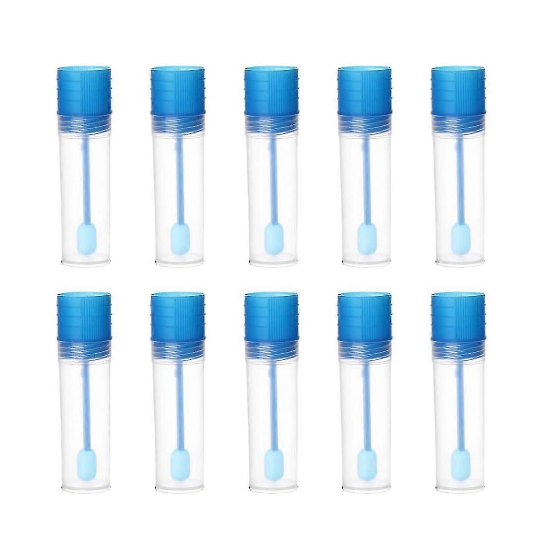 عبوة من 10 أنابيب عينة للكرسي ، أنابيب عينة البراز ، أنبوب كرسي مع ملعقة ، أنبوب فحص للحيوانات الأليفة للاختبار (15 مل)