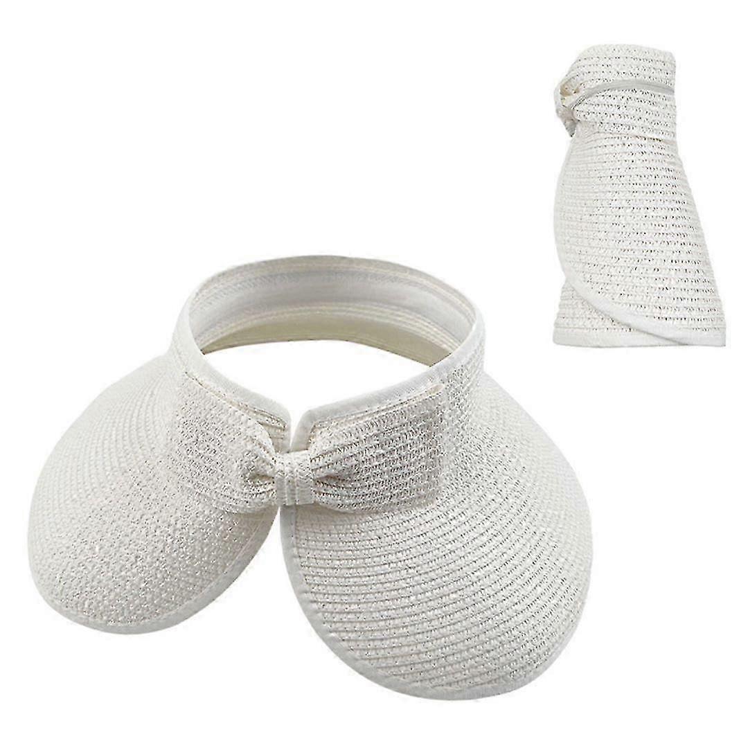 المرأة الشمس أقنعة طوي القش القبعات الصيف الشاطئ للتعبئة قبعة مرنة واسعة حافة كاب نمط عميق ، حجم قابل للتعديل