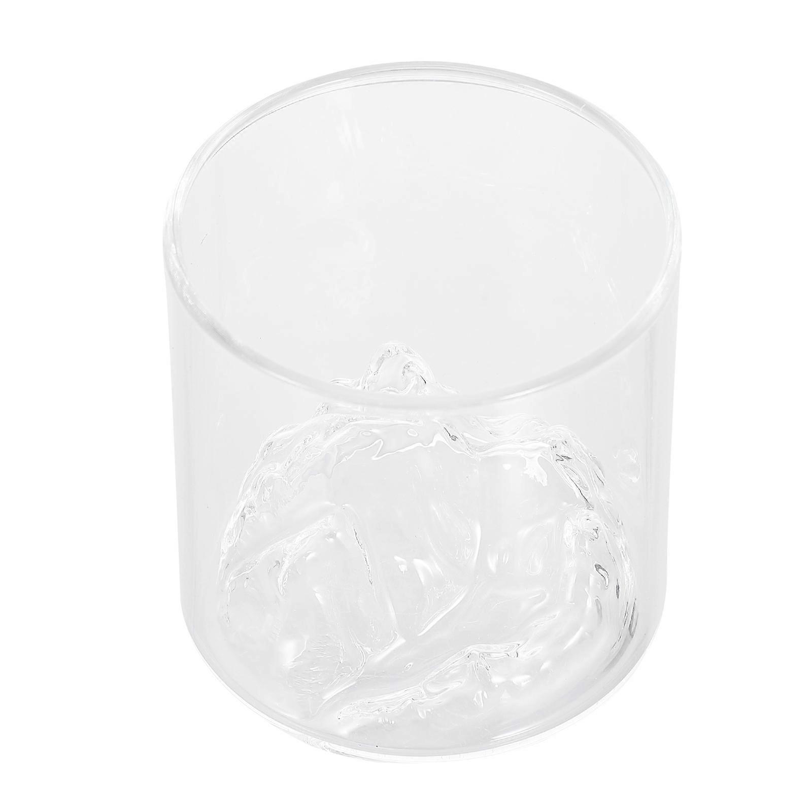2pcs Japanese Style Whiskey Cups, Transparent Shallow Drinkware for Office, Dining Room, Craftsmanship Design