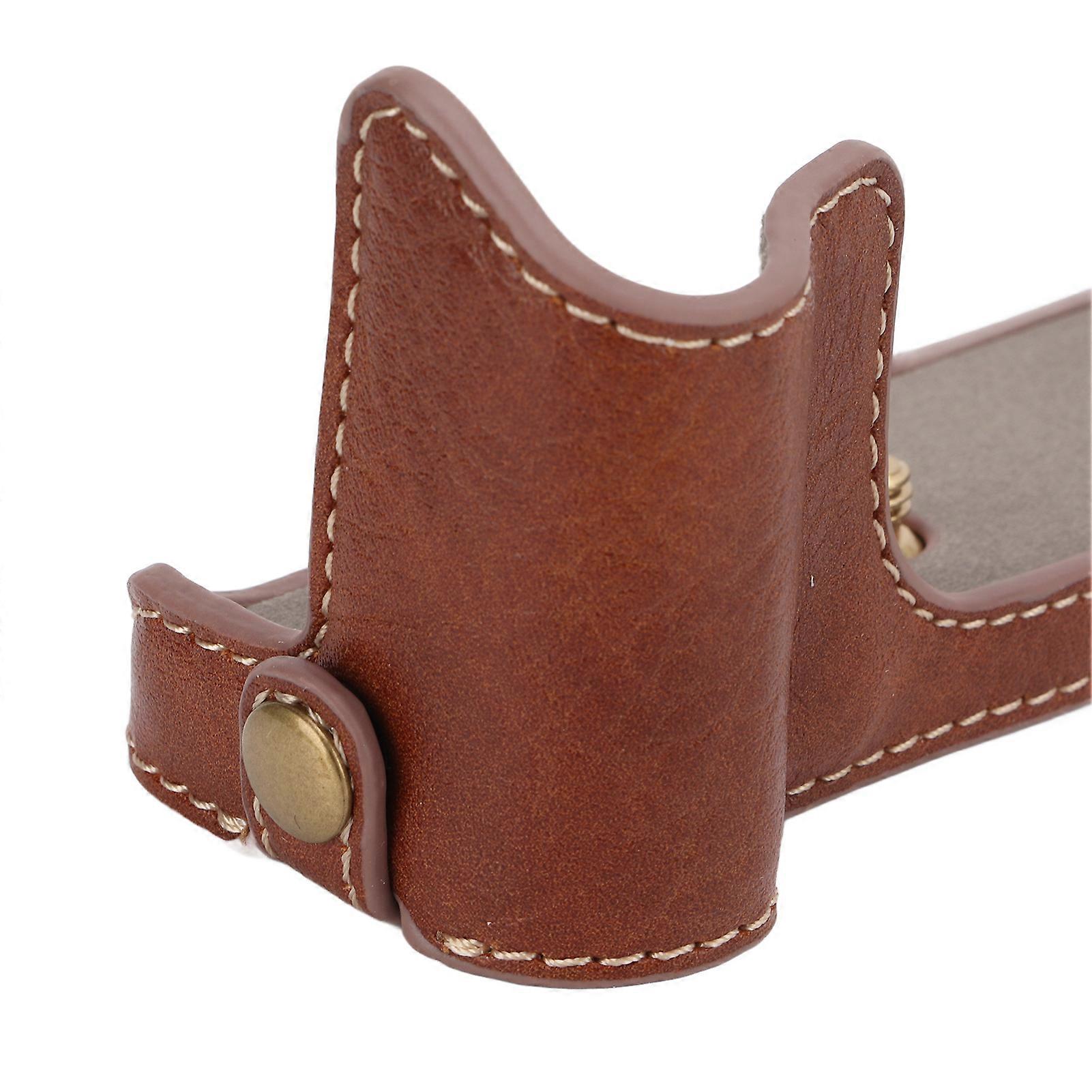 Camera Half Case for XT200 PU Material Firm Structure Protective Effects Retro Style Fitting Camera Bottom Opening BagBrown