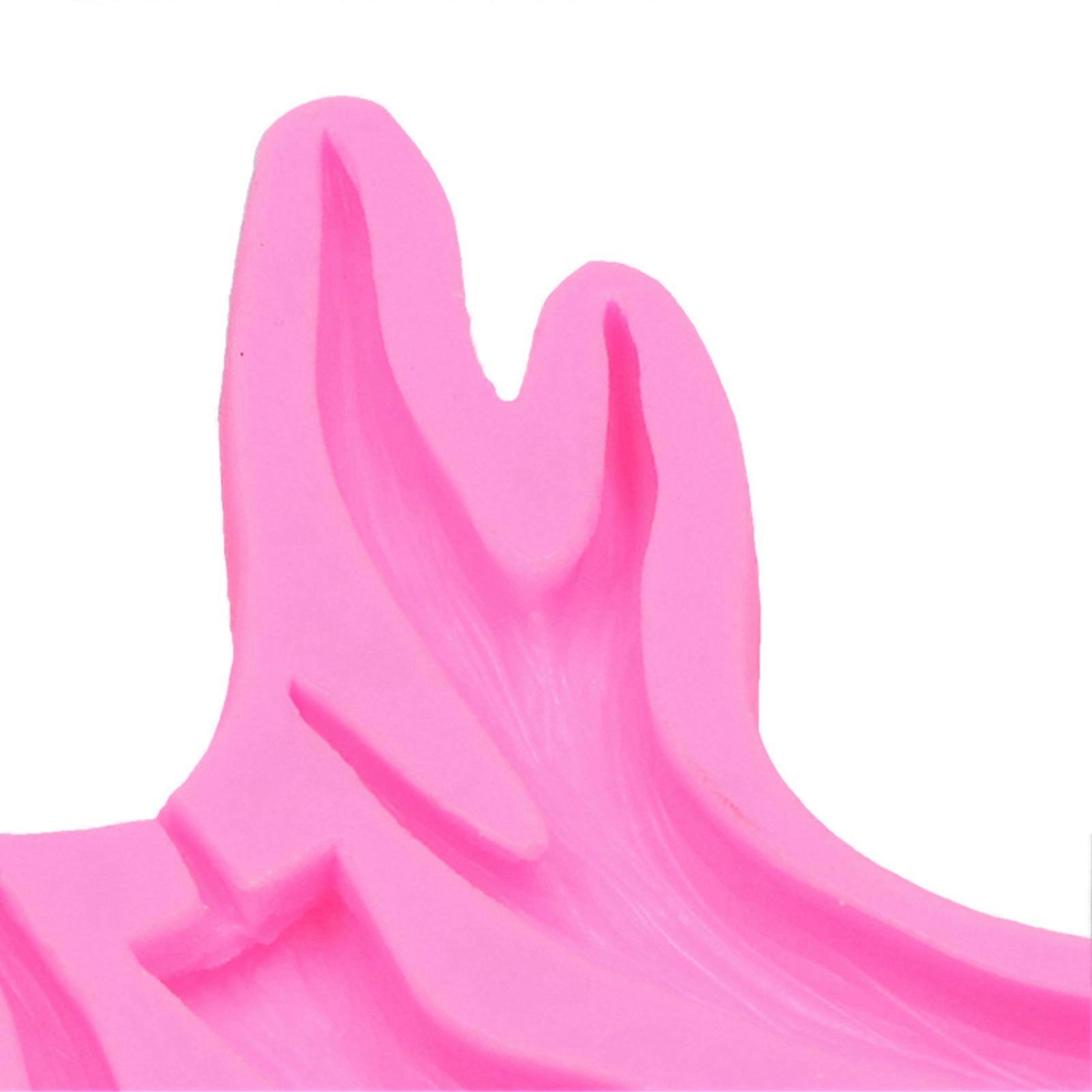 2Pcs Silicone Molds Lovely Antler Nonstick Soft Elastic Reliable Portable Fondant Molds for Christmas Chocolate Cake