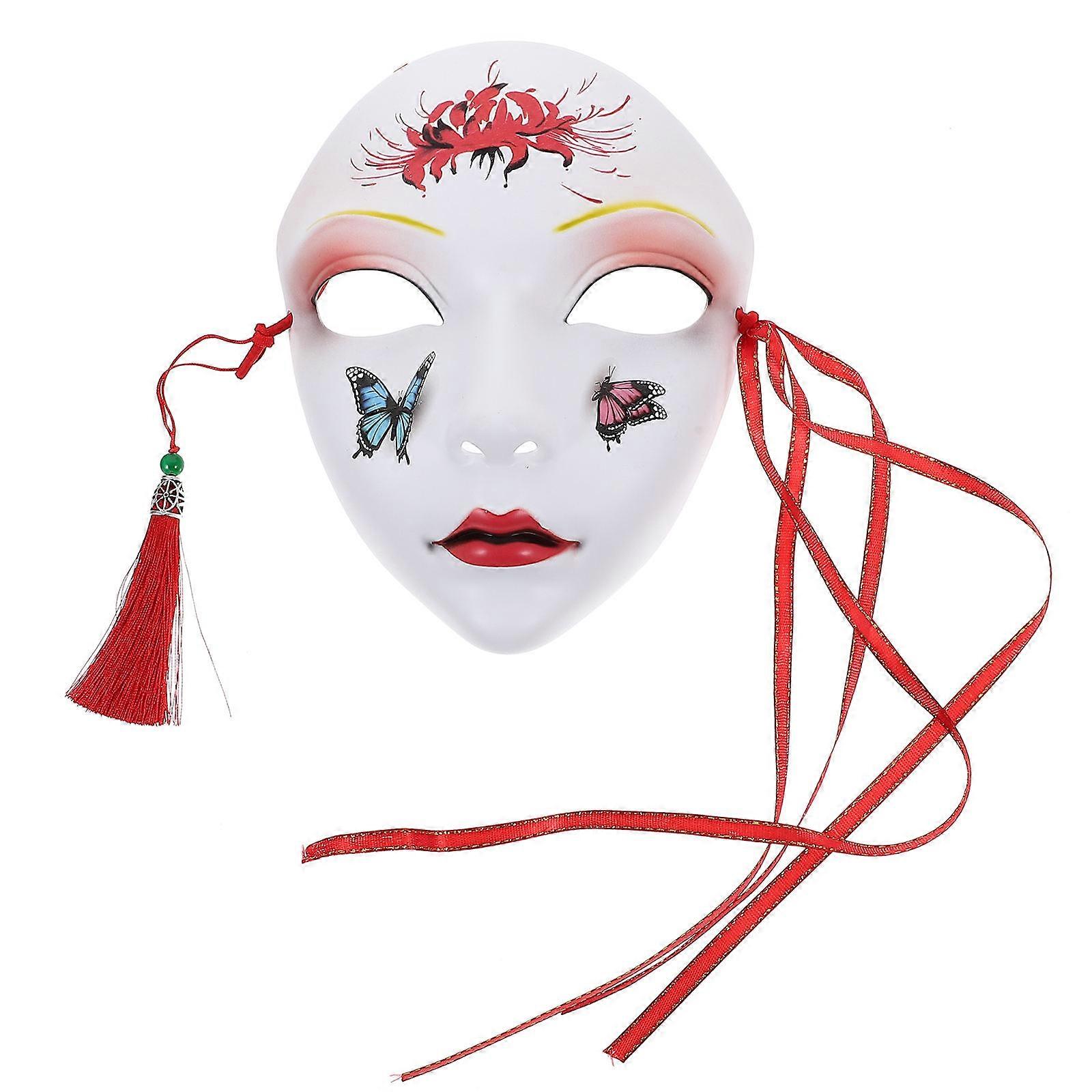 Cosplay Mask Retro Chinese Mask Multi Color Suitable For Halloween And Other Festivals 1Set