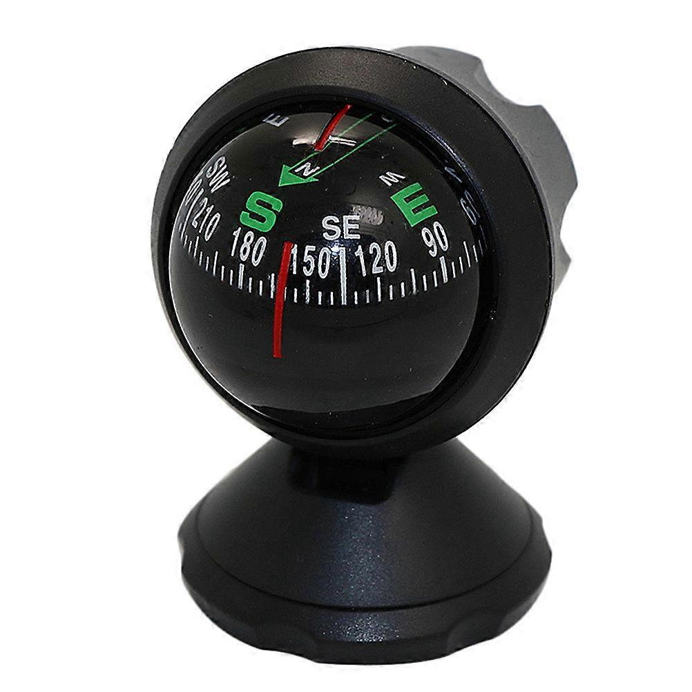 Auto Dashboard Compass Car Accessories Mini Compass Ball Shape 8x5.6x6.5cm Plastic Material Direction Guide 1Pcs