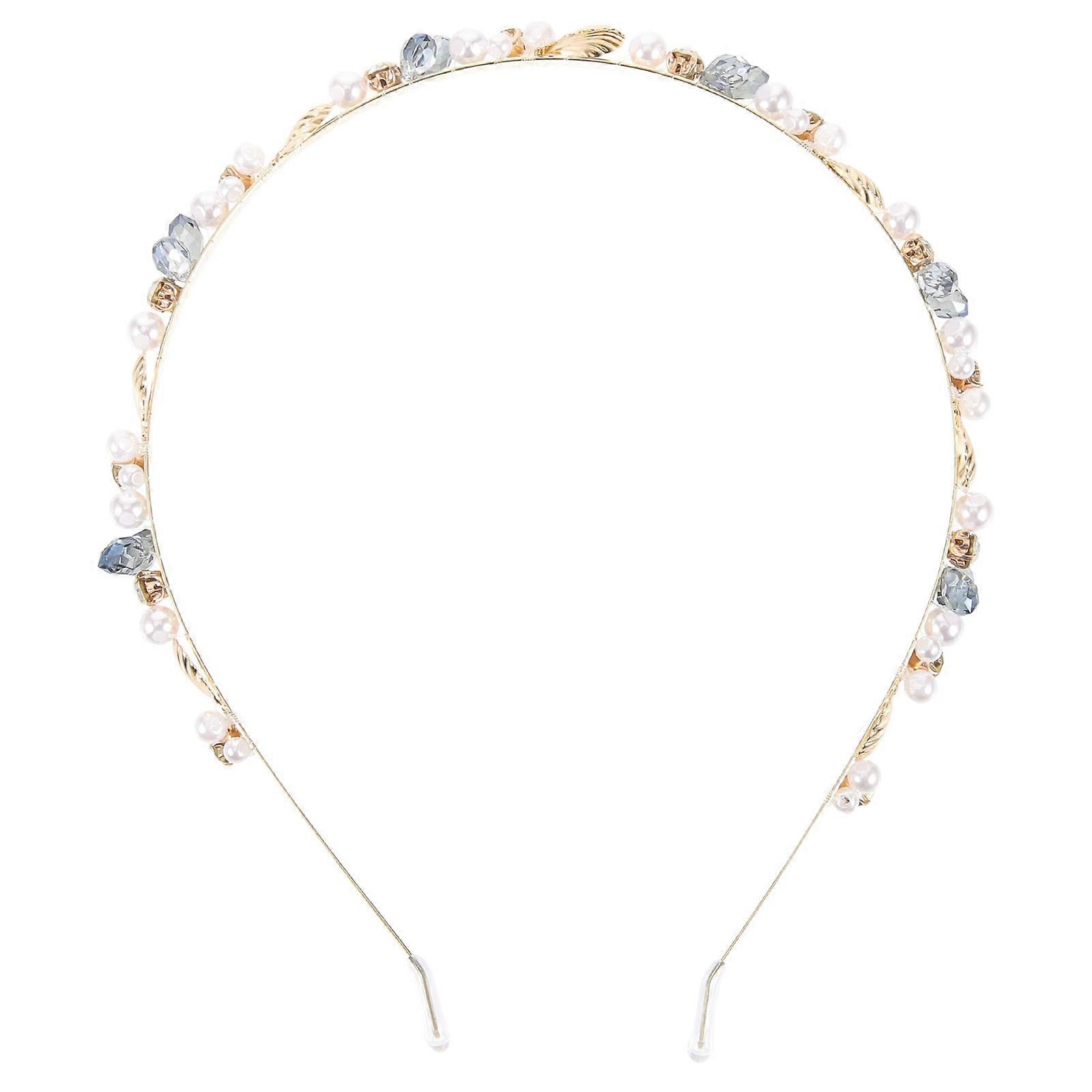Seashell Crown Headband with Pearls and Sea Stars for Beach Wedding Multi Alloy Size 6 Inches