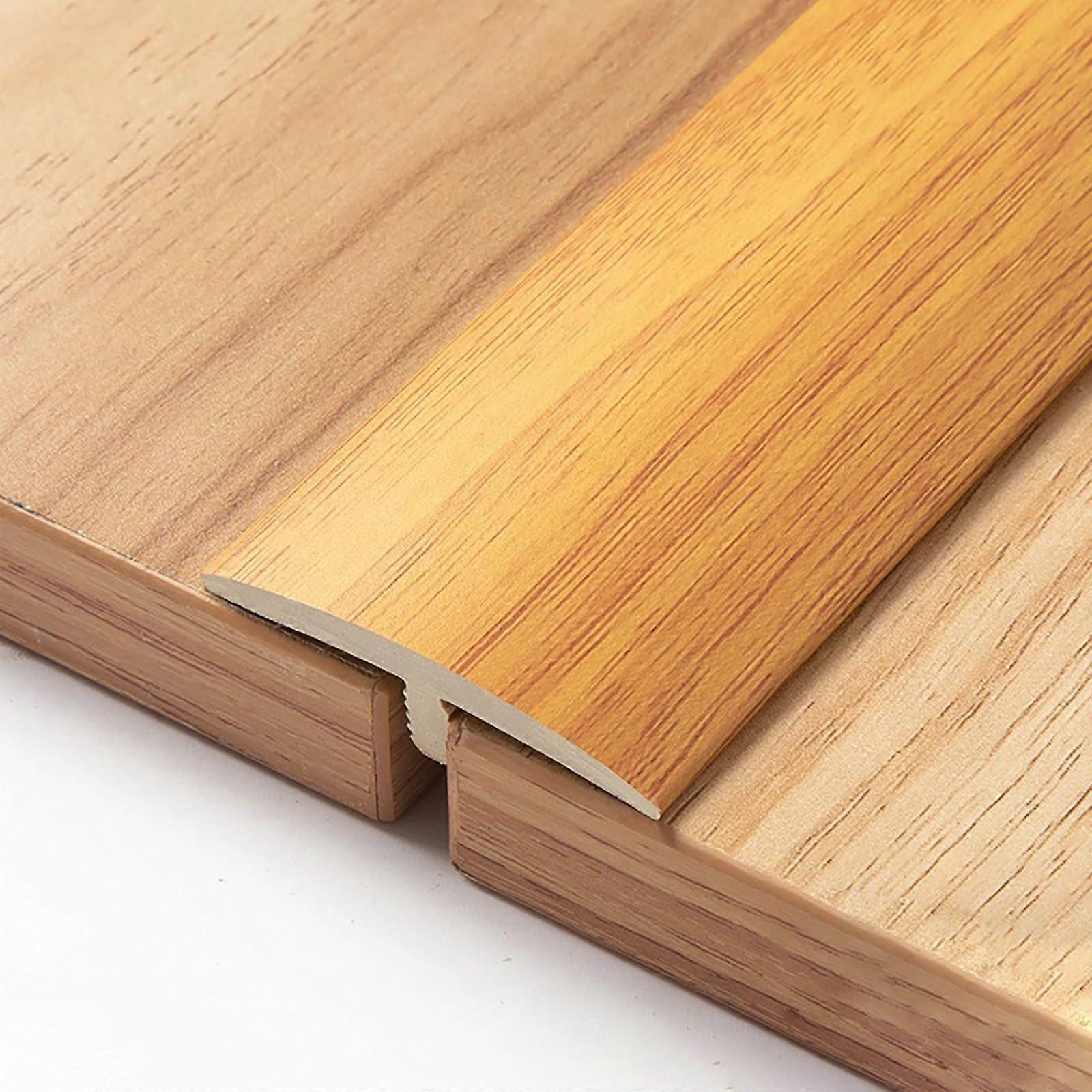 T-Profile Floor Transition Strips For Laminate And Tile, Tile Edge Trim, Red Oak Finish, 2 X 90cm