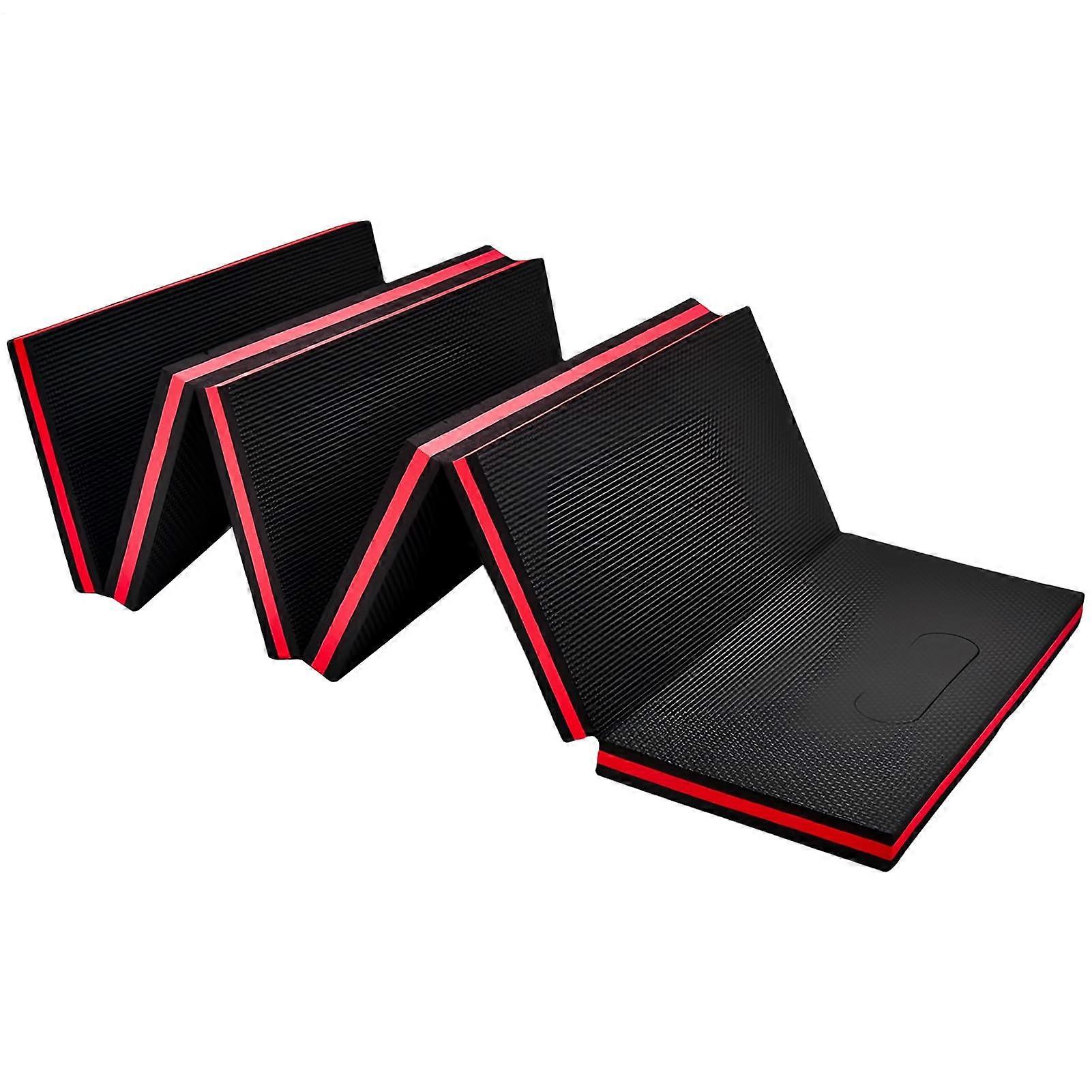 Mechanic Mat 115 cm Foam Knee Cushion EVA Foam Working Mat Foldable Anti-Fatigue Design Support Pad for Garage Auto Repair Gardening Tasks Red