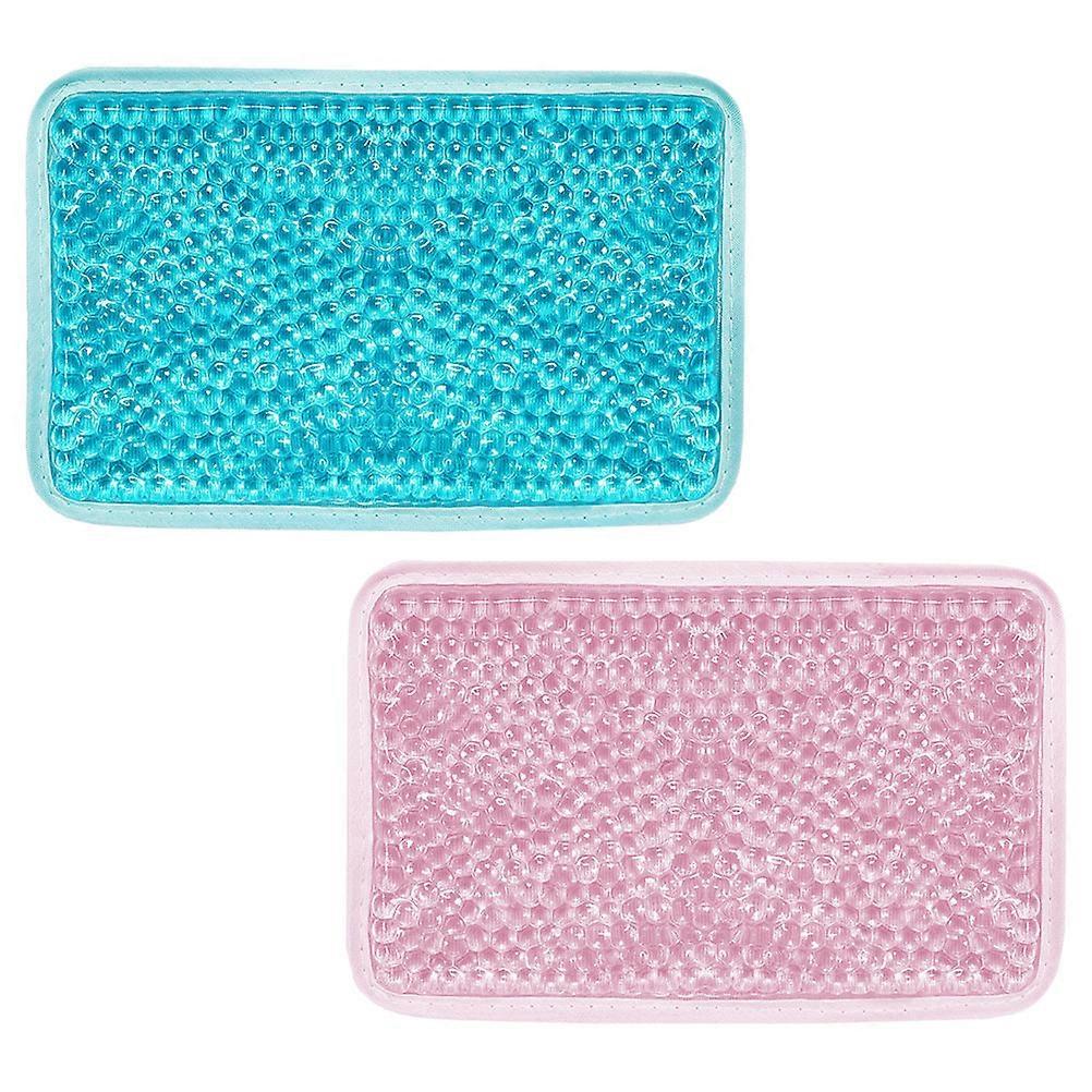 Gel Ice Packs Reusable Multi Functional Therapy Relief Pack Pink 19.7x12.5CM 2Pcs
