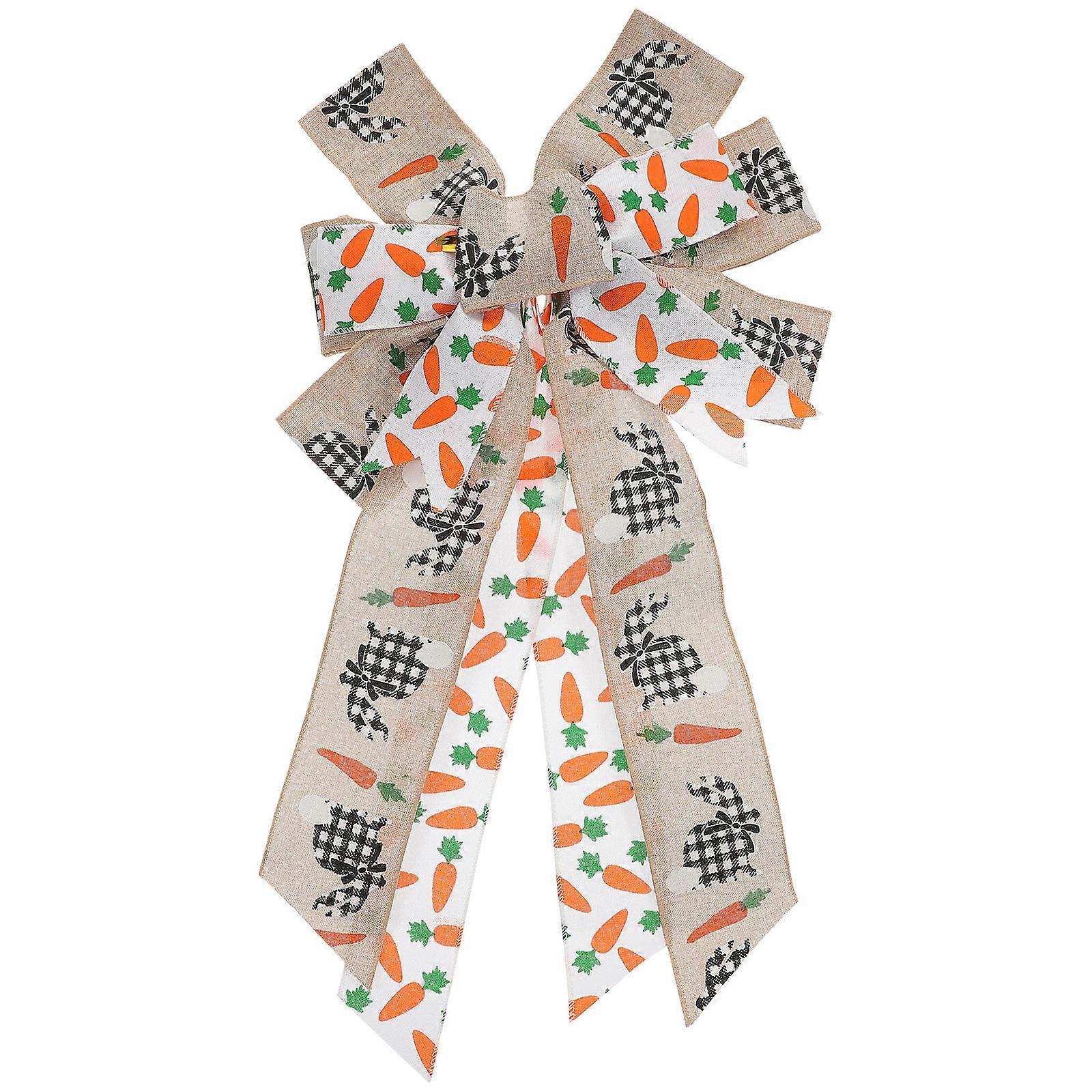 Outdoor Wreath Easter Wreath Bow Multi 60x27cm Fabric Front Door Ornament 1Pack