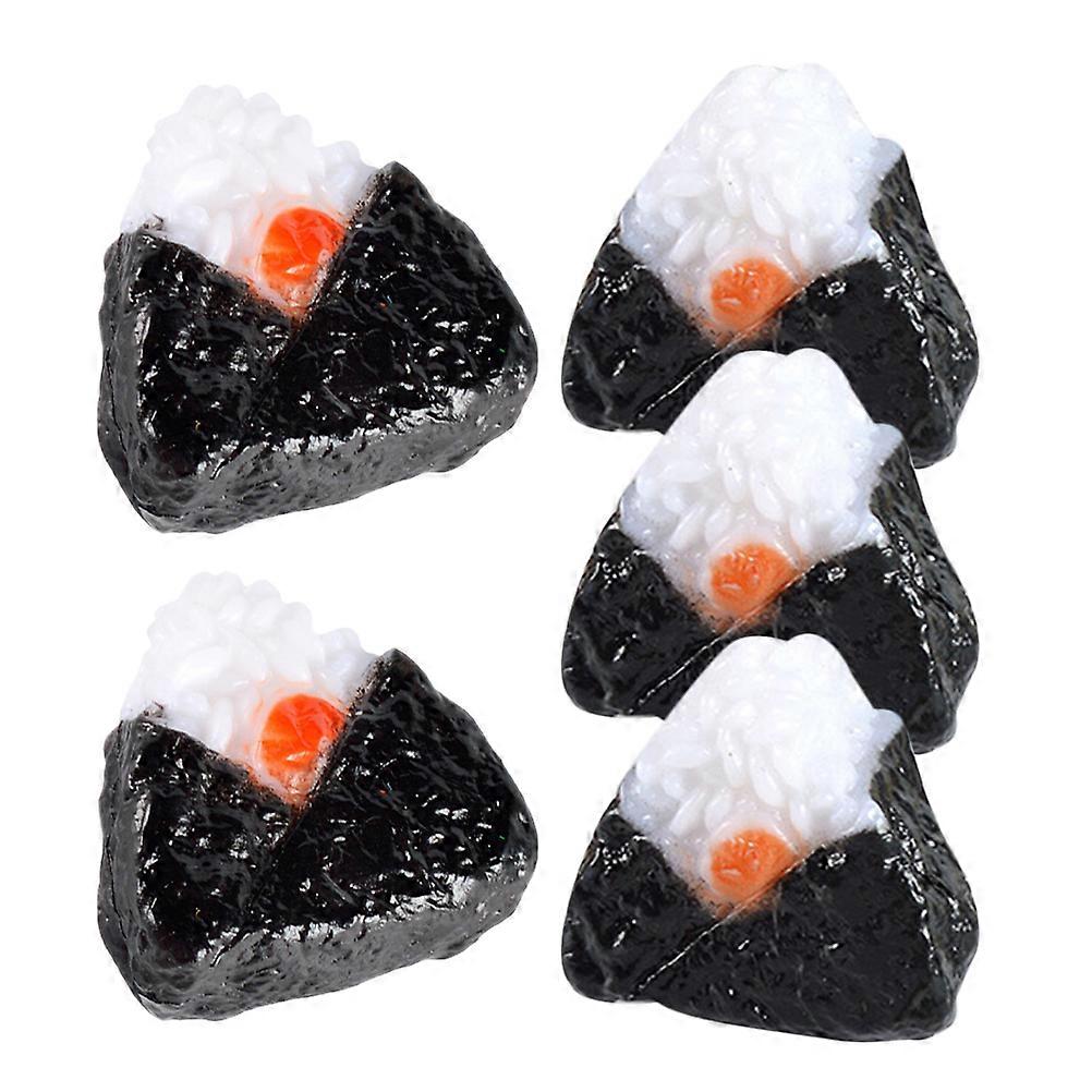 Miniature Japanese Snack Rice Ball Models for Decor 5Pcs Pack