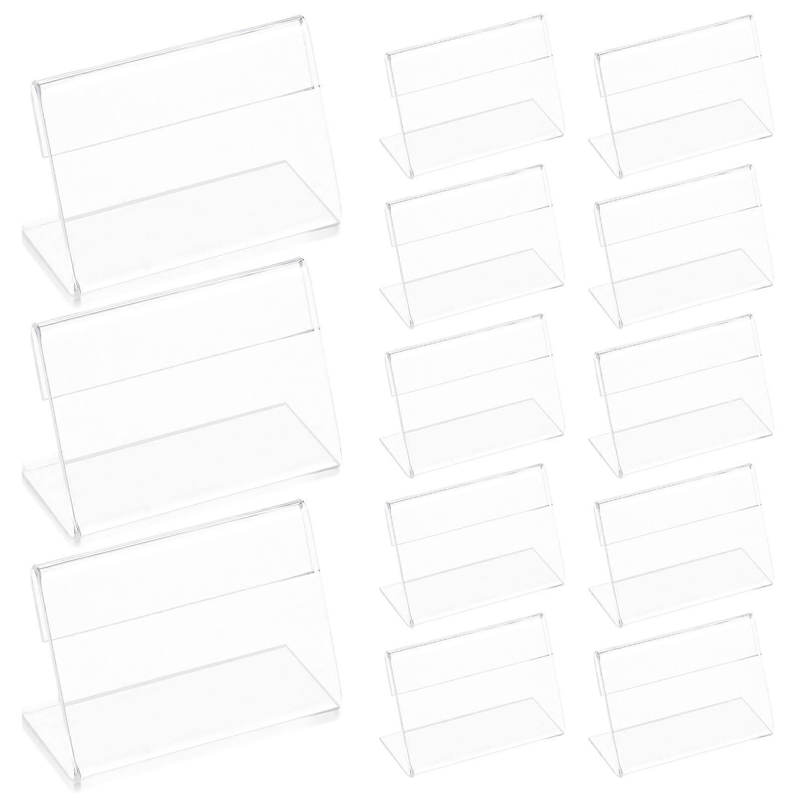 Sign Holders Acrylic Table Display Stands Horizontal Dust Protection Water Resistance 25Pcs