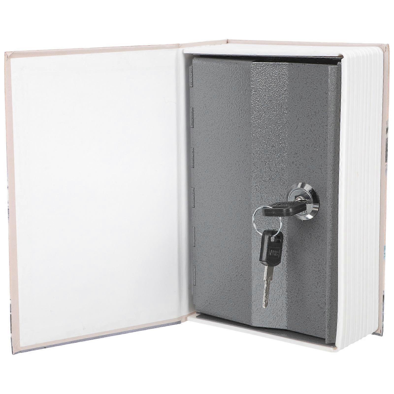 قفل صندوق تخزين المال كتاب على شكل مخفية آمنة أنيقة المظهر للبالغين مكتب منزلي المدرسة السفر 1 مجموعة