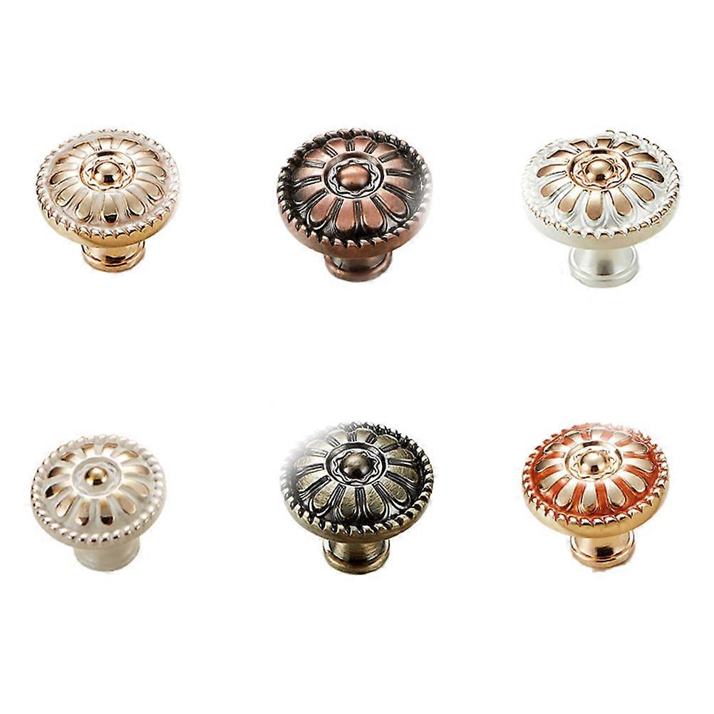 3pcs Mushroom Style Cabinet Knob Alloy Pull Handle for Furniture Easy Install Ancient Red