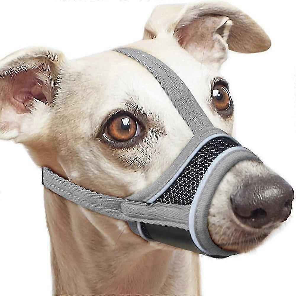 Adjustable Strap Dog Muzzle Soft Fabric Pet mask Portable Dog mouthpiece Small to Medium Dogs