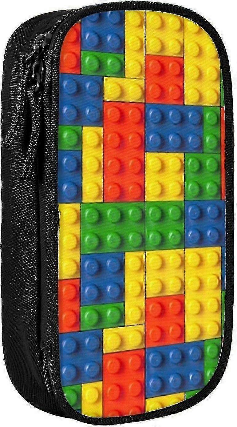 مقلمة كبيرة مطبوعة من الطوب الملون ، حقيبة قلم رصاص متينة ، حقيبة قرطاسية محمولة ، منظم قرطاسية 28083 YVL