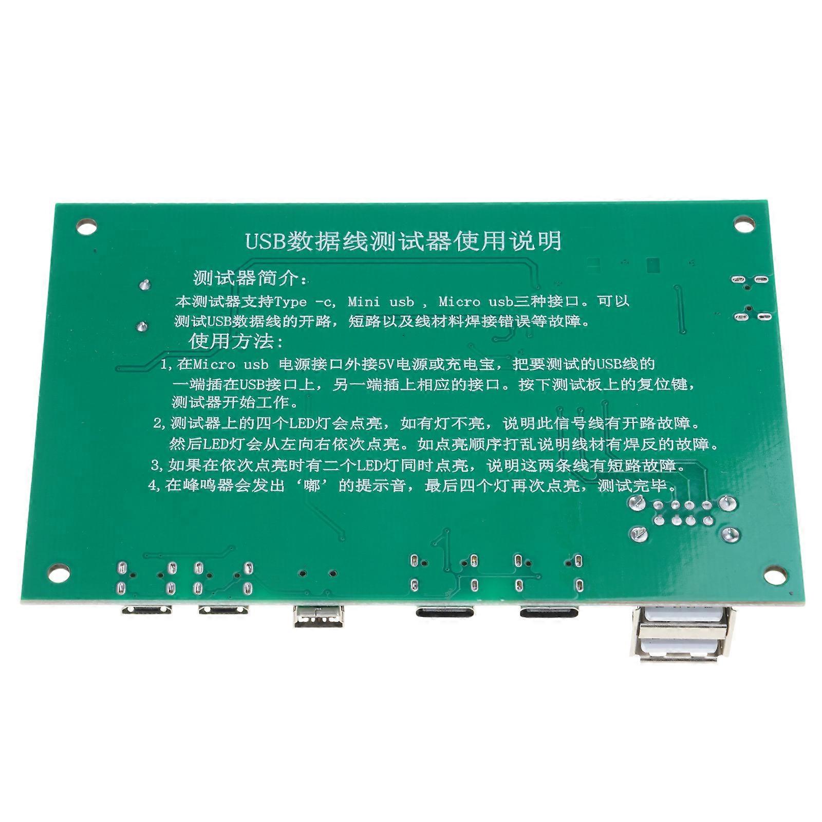 Versatile USB Data Cable Tester High Performances Analyzers Board for Shops and Technical Support with Easy Portability Multicolor