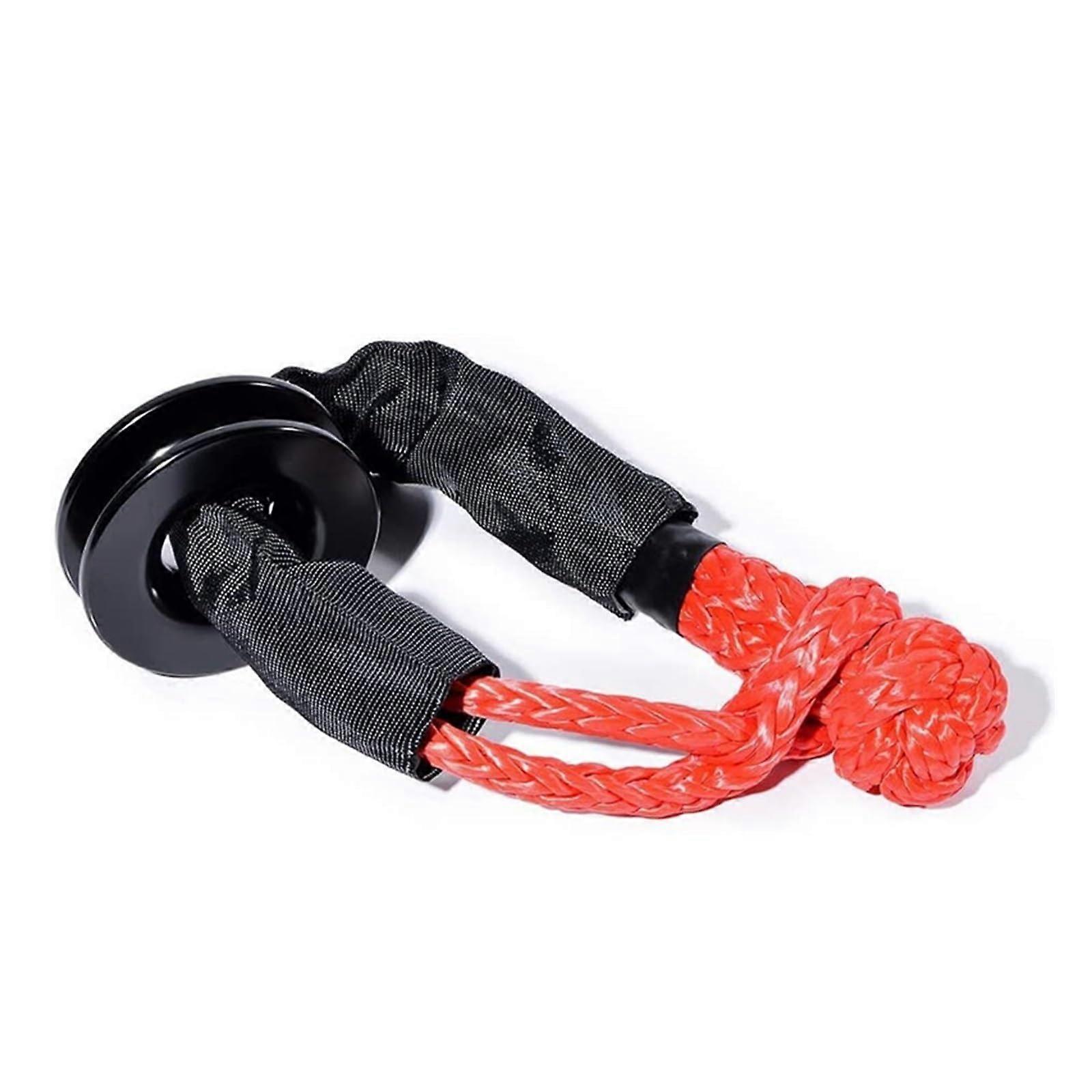 41000lbs Synthetic Soft Shackle and Recovery Ring Set, Heavy-Duty Shackles with Protective Sleeve for Truck Recovery Set C