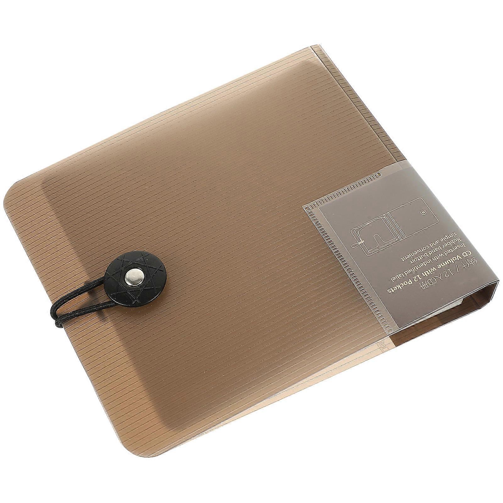 Cd Storage Cases Hold Up to 12 Capacity Save Space Daily Use Coffee from Scratching 6.2×5.6×0.7in 1Pcs