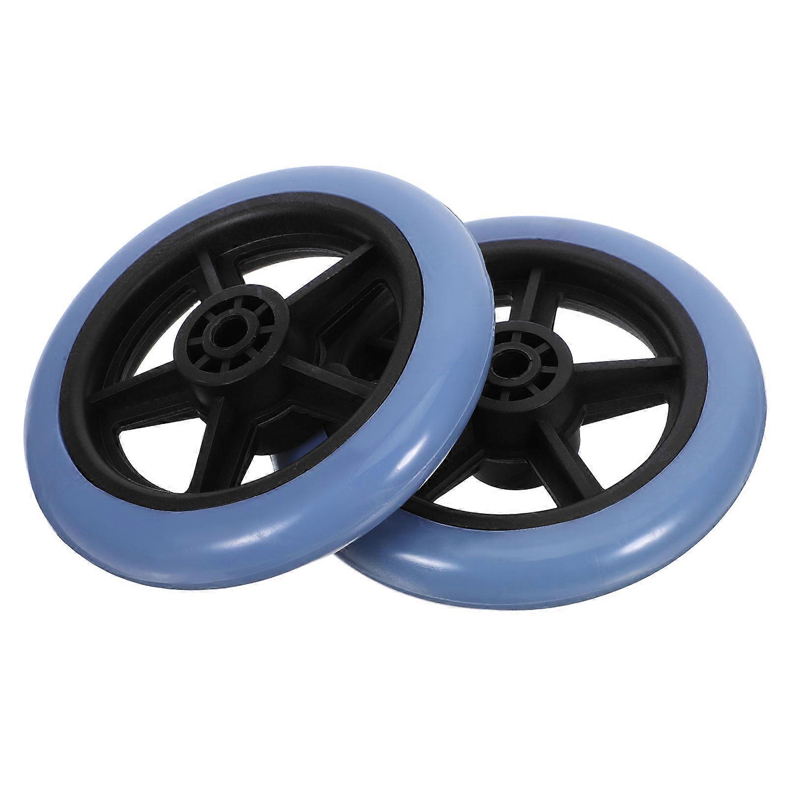 Round Shape 2Pcs Wheelchair Front Wheels Ideal For Indoor Use Offering Smooth Operation And Wear-resistant Qualities