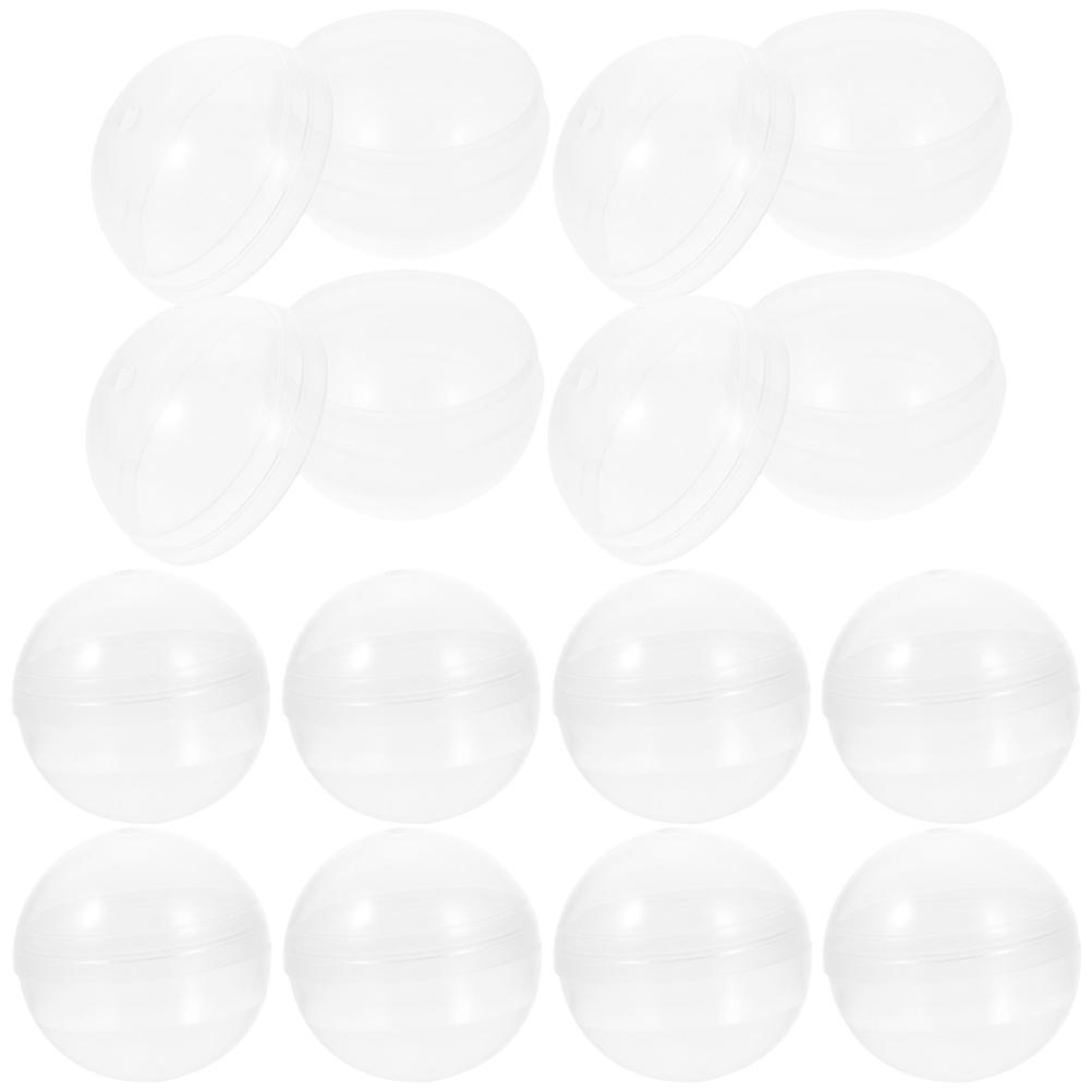 20Pcs Clear Plastic Fillable Balls Transparent DIY Claw Machine Balls Beaded Storage Packing Balls