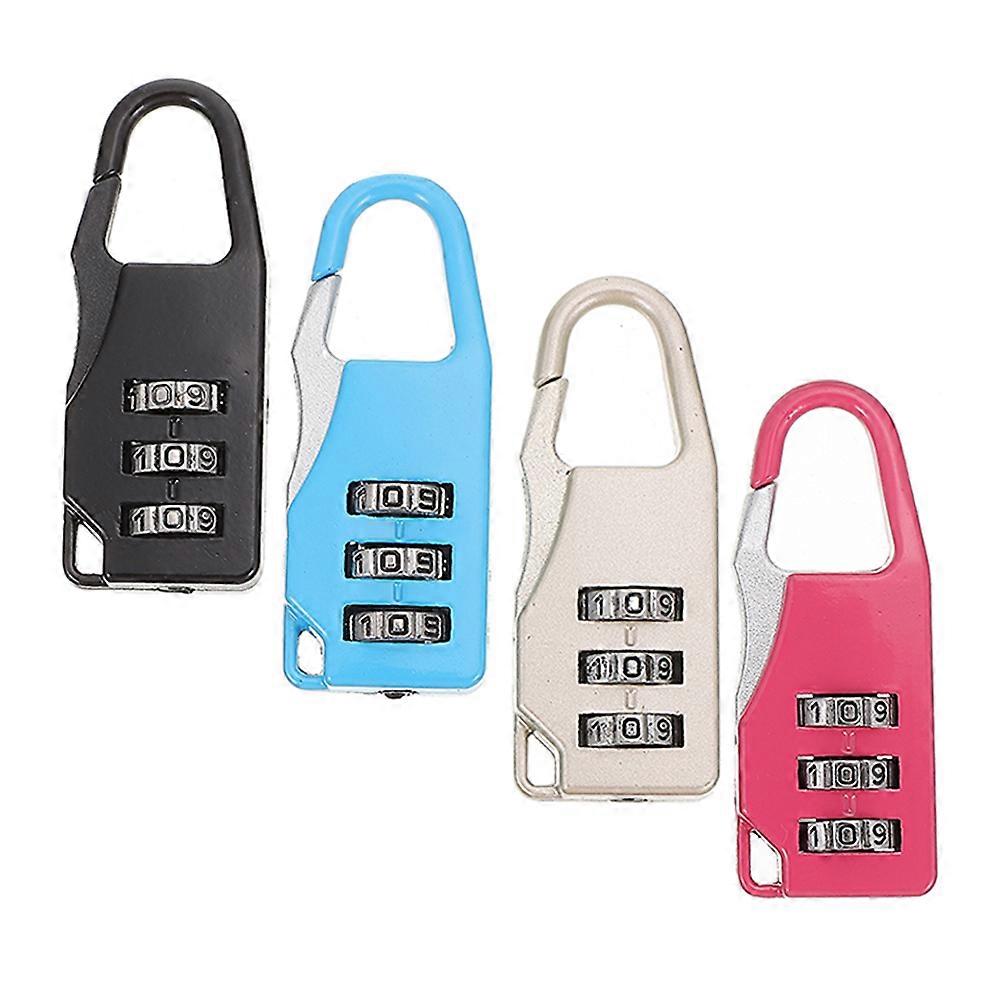 4pcs Stylish Combination Luggage Locks Secure Password Padlocks for Suitcases, Backpacks & Storage Cases Lightweight Travel Locks in Silver,