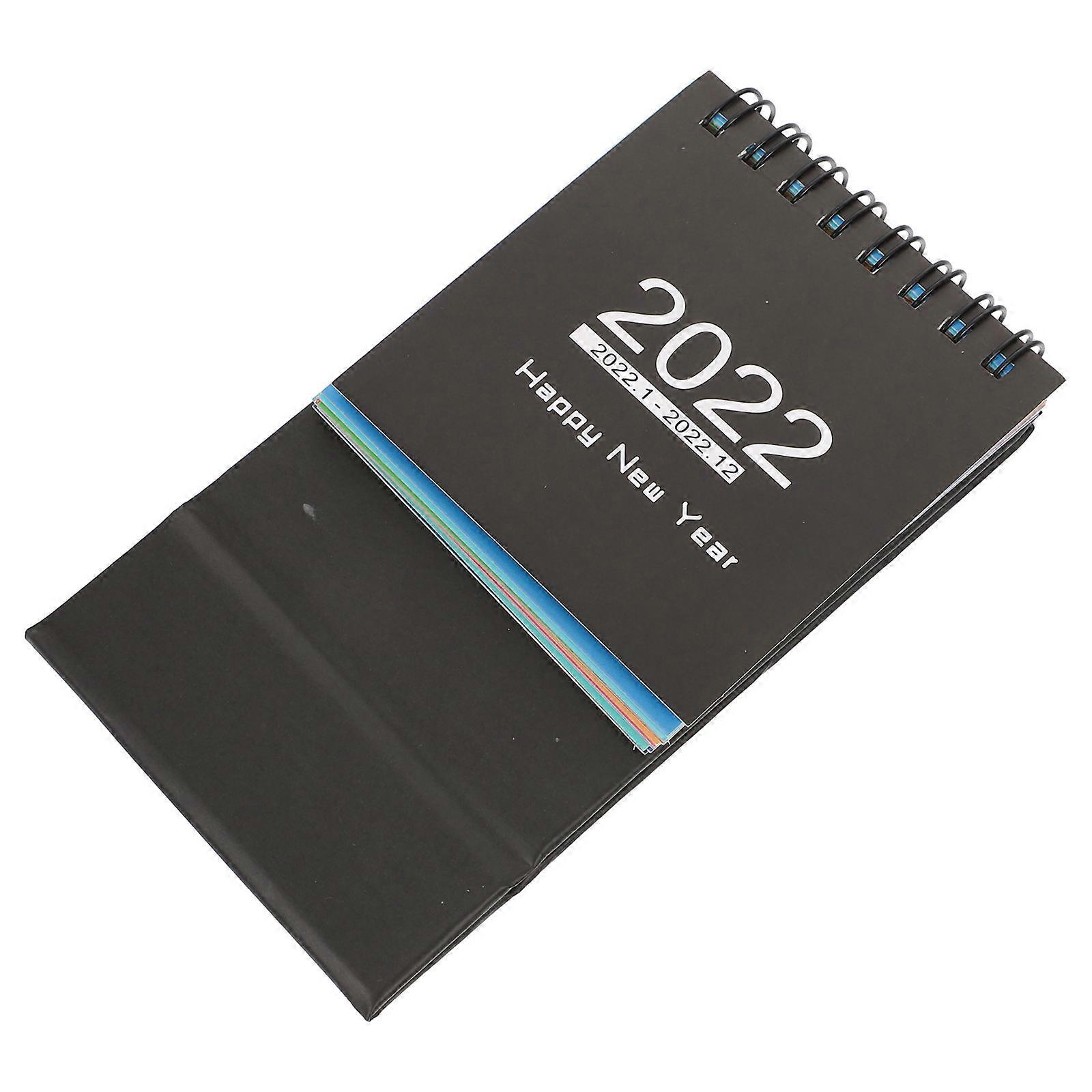 Diary Calendar 1Pcs Creative Desktop Agenda Planner For Daily Use Office Work In Black Color With Fresh Concise Design
