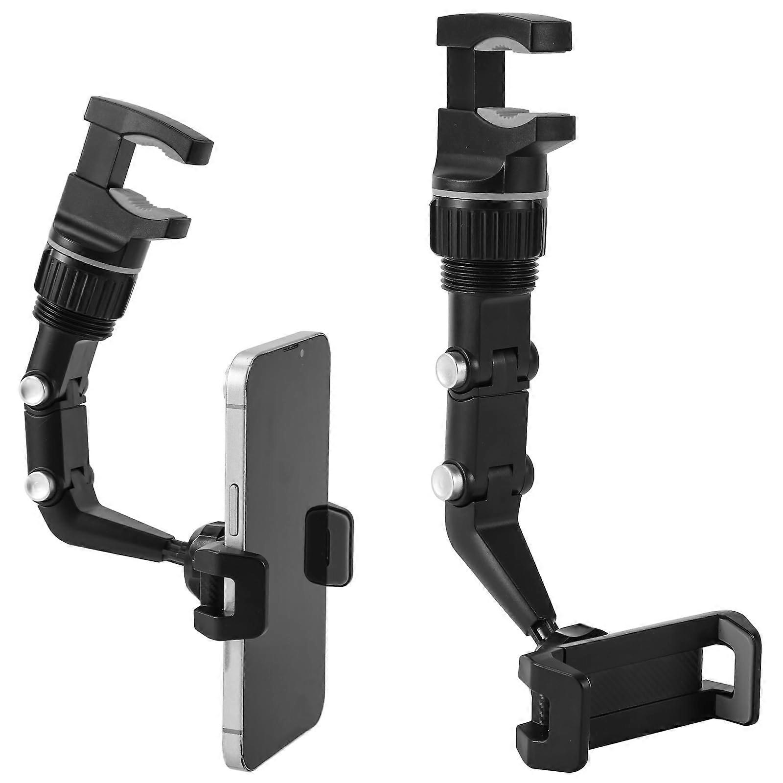 360 Degree Rotating Car Phone Holder Rearview Mirror Mount Multifunctional Fits Most Smartphones