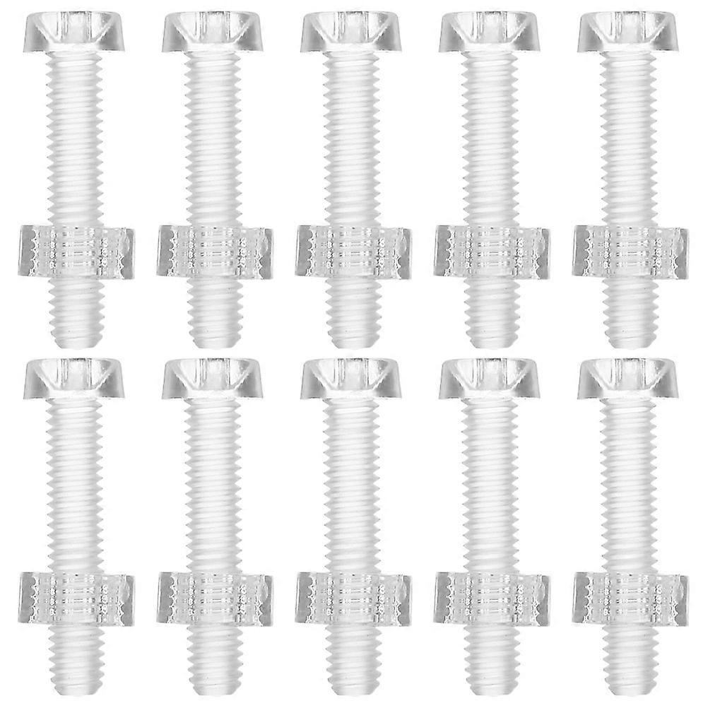 Transparent Acrylic Self Tapping Screws And Nuts For Home Assembly And Door Window Installation 10 Set