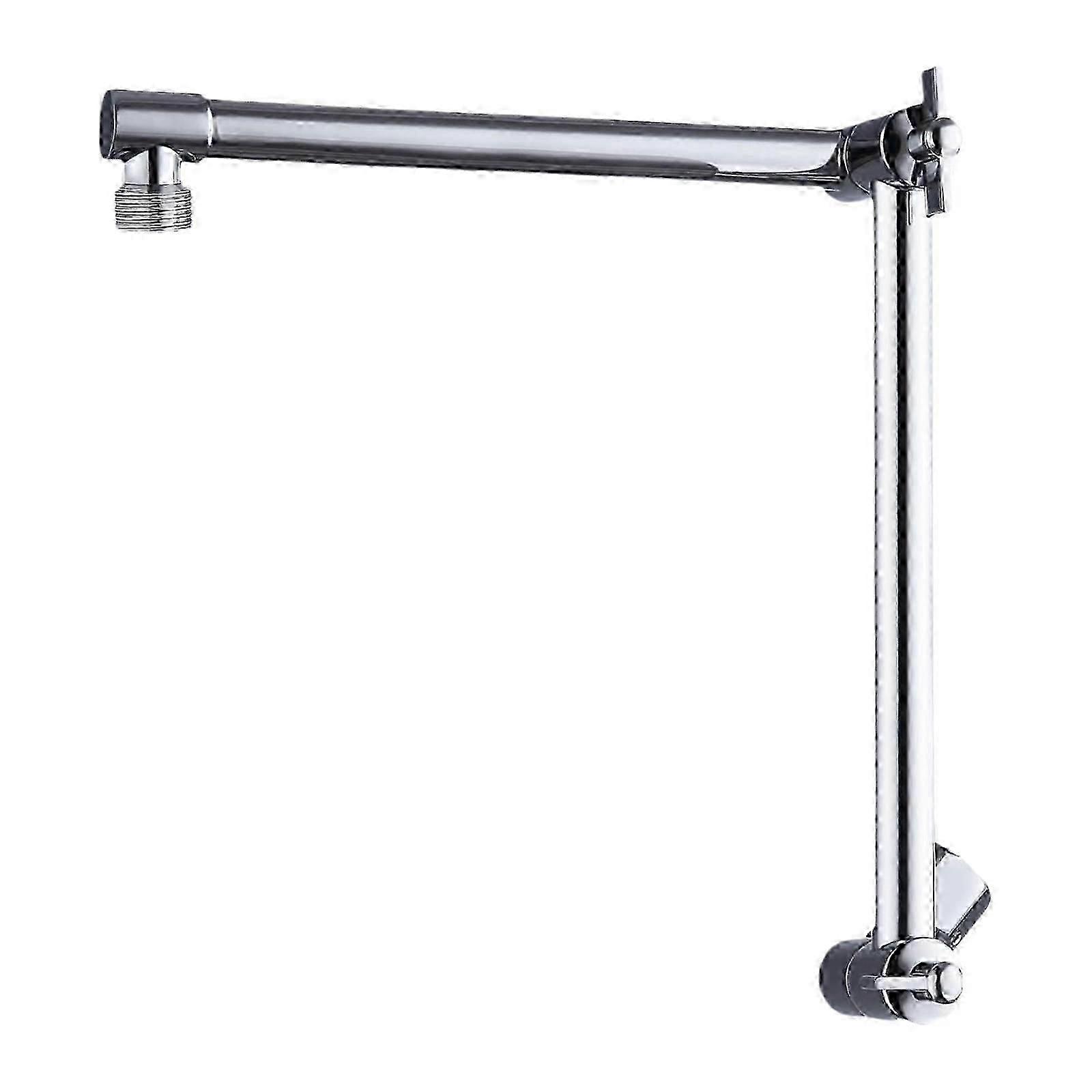 Bath Shower Extension Arm Head Extender 18' G1/2 Universal Connection Adjust Height/Angle Easy Assemble Shower Arm Extender