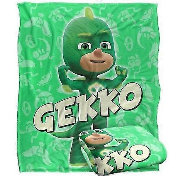 Pidżamersi Masks Gekko Blanket, koc dla dzieci z motywem postaci z kreskówek.