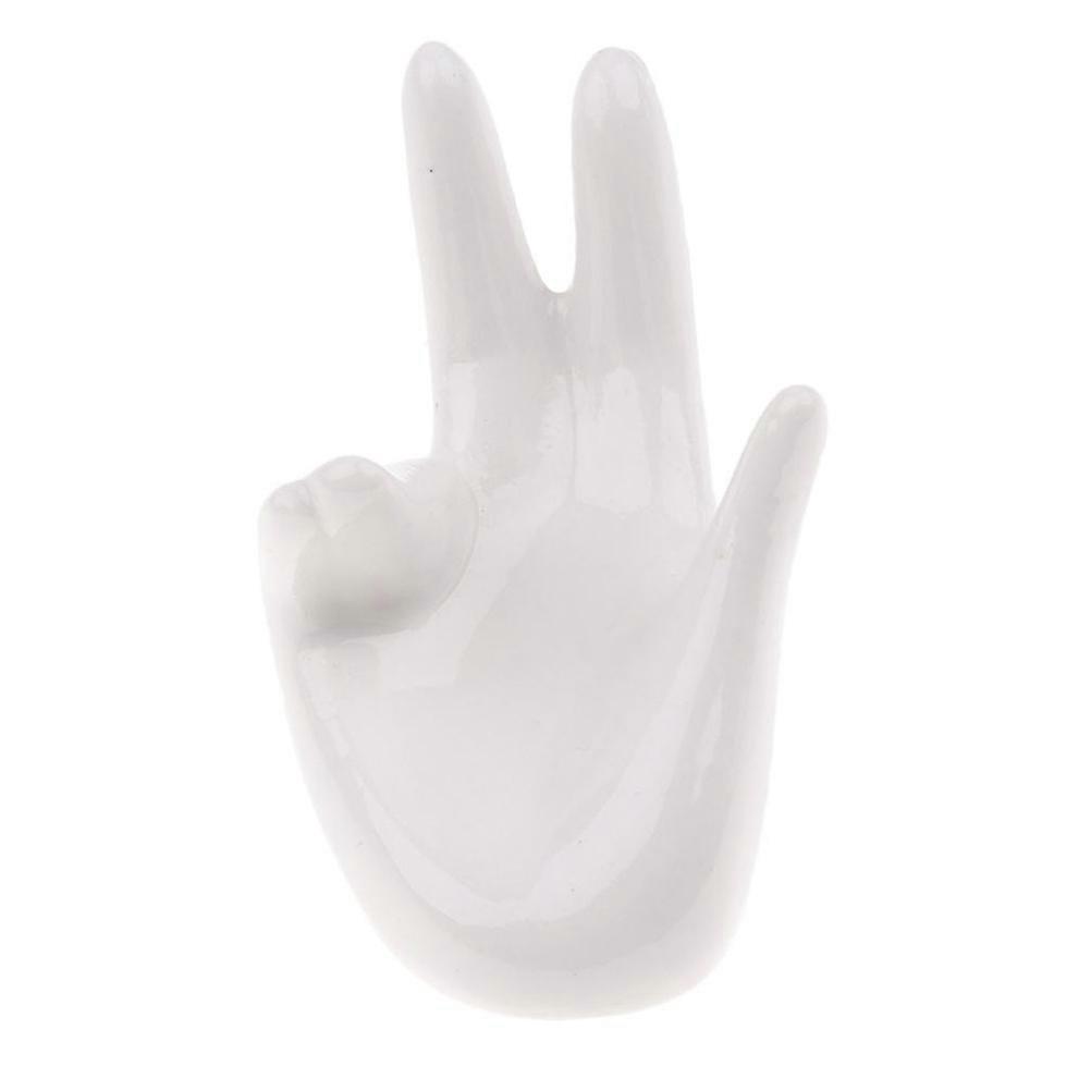 Ocarina Display Accessories Ceramic Base Stand Hand Shaped Collector for Ocarina Flute Musical Instrument Home Decor