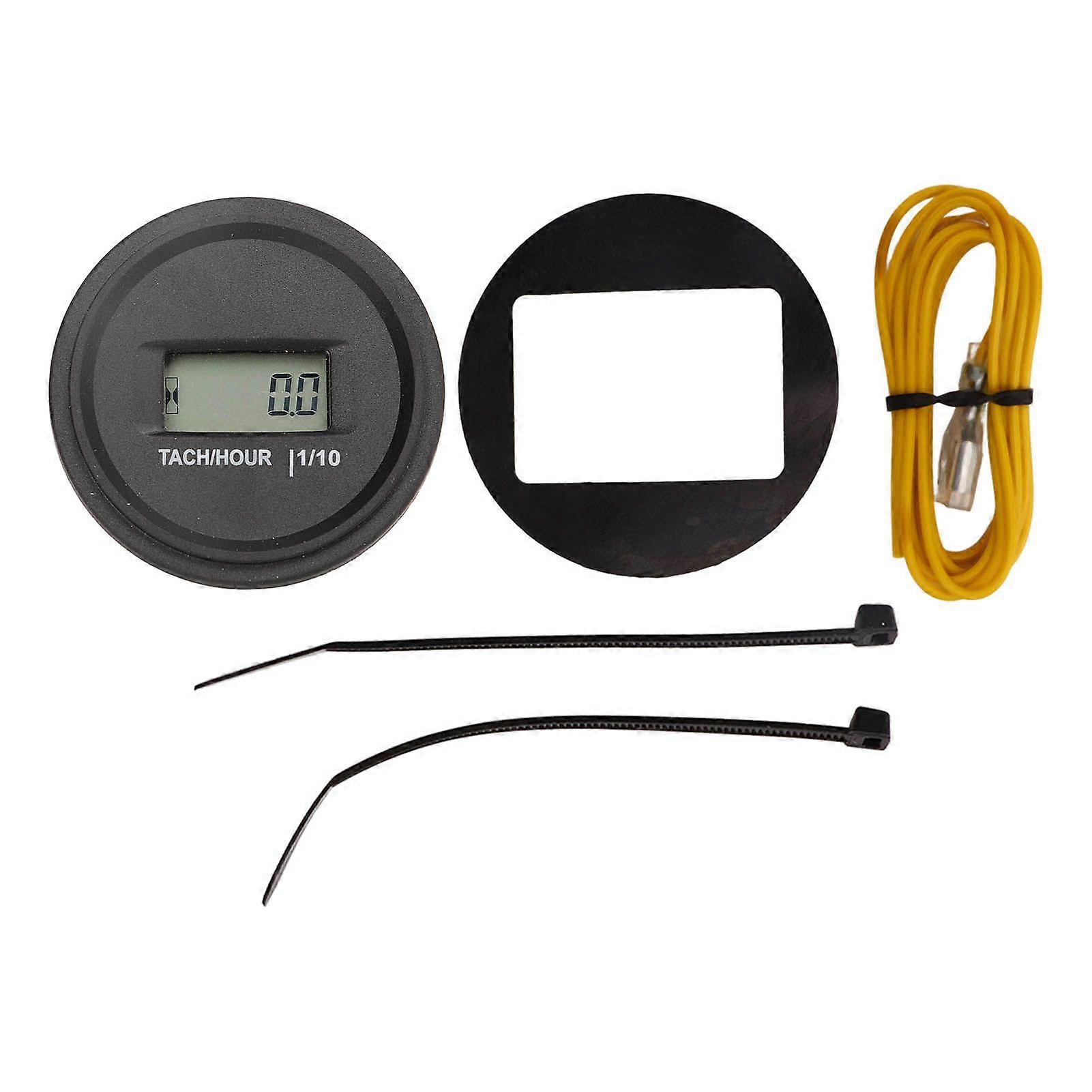 Round hour meter LCD display for outboard generator lawn mower