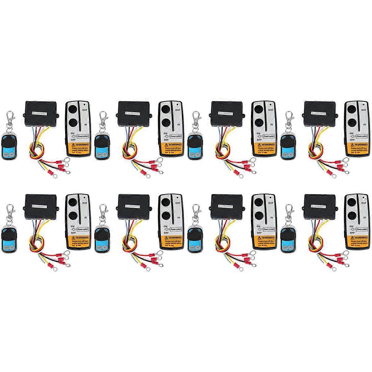 8X 12V 12Volt 50Ft Winch Wireless Remote Control Set for Truck ATV Warn Ramsey