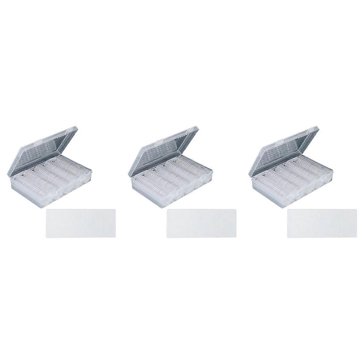 3 Set 30 mm Coin Capsules Ps Round Coin Holder Case and 6 Sizes (19/20/22.25/25/27/30mm) Gasket