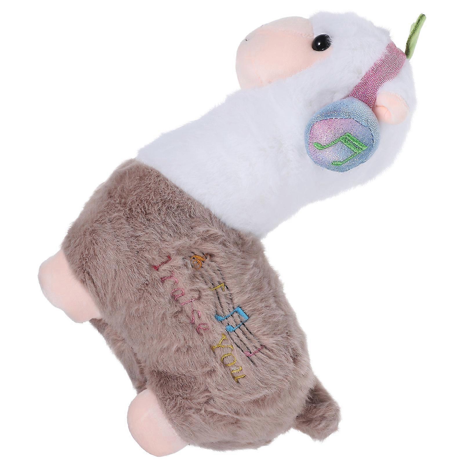Adorable Alpaca Stuffed Toy Cartoon Shape Home Decor Gift Giving Material Coffee With 1Pack