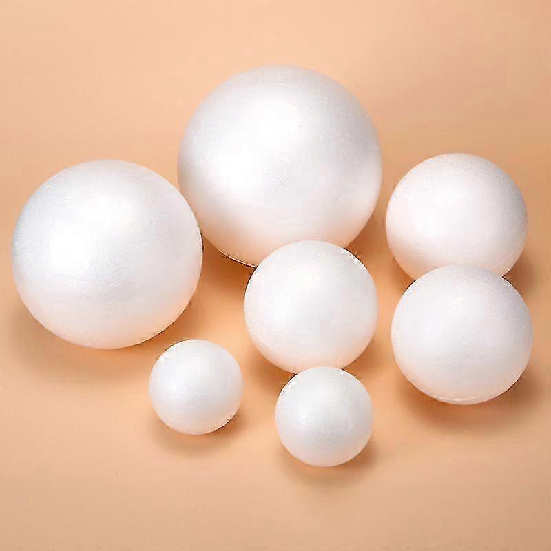 100Pcs Foam Balls: White Blank Polystyrene Foam Balls - High-density Smooth Round Craft Spheres For Diy Projects Wedding Holiday Party School Art Supp