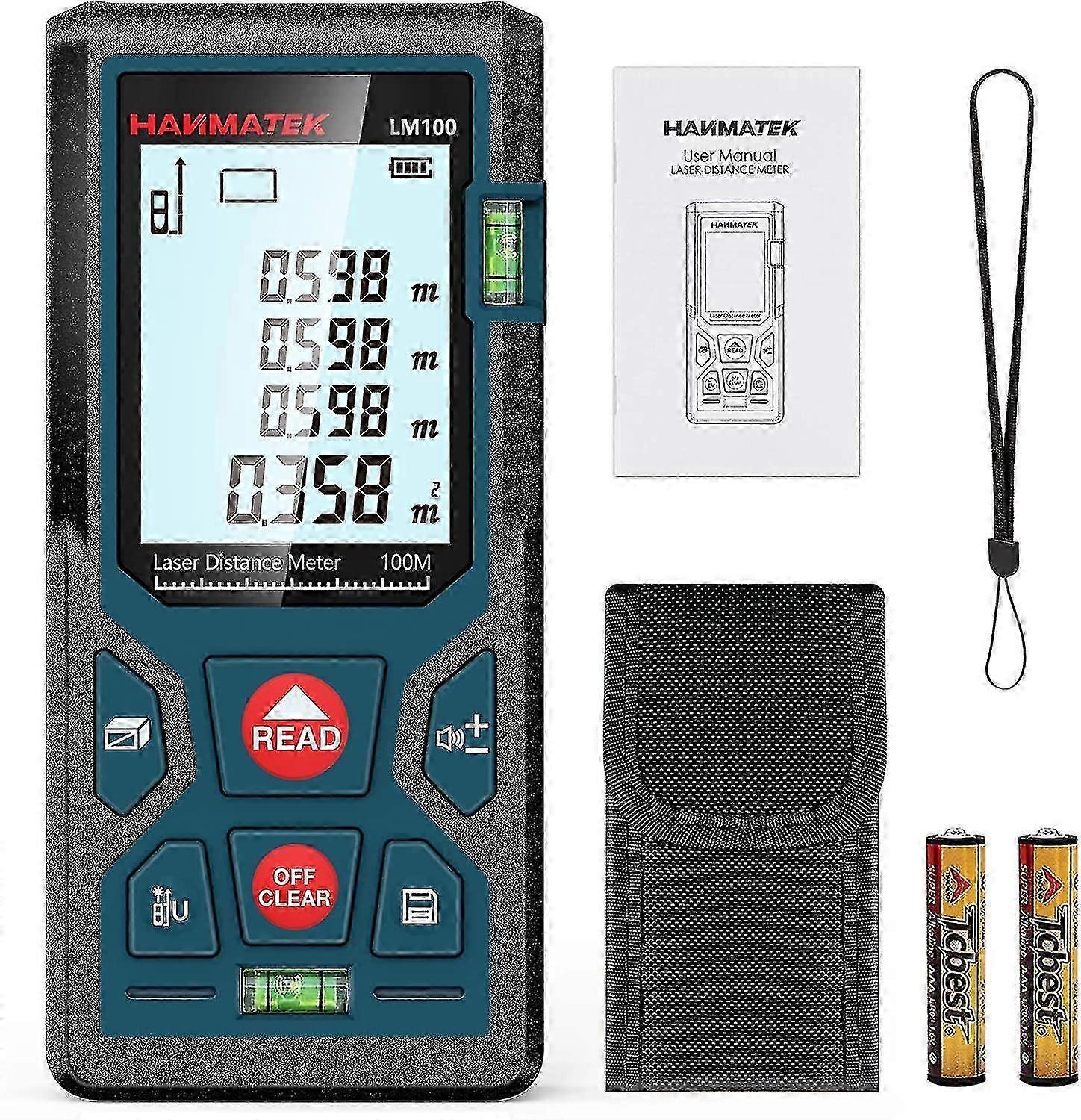 digital laser distance meter,lm100100m,length/area/volume/measurement with lcd backlight,ip54100m 2025