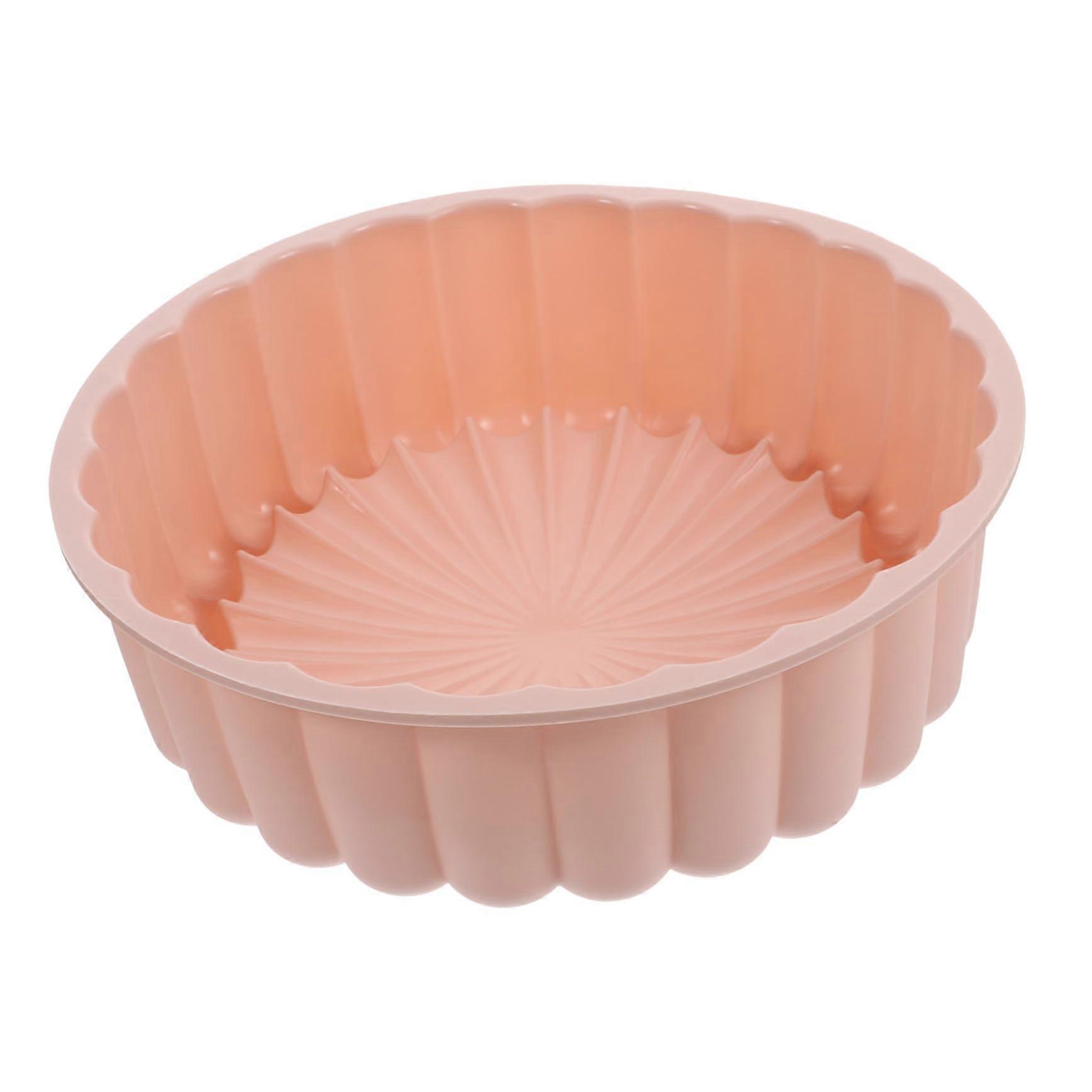 Silicone Baking Mold Food Grade Flexible Non-Stick High Temperature Resistant for Cakes Muffins Desserts Pink Color