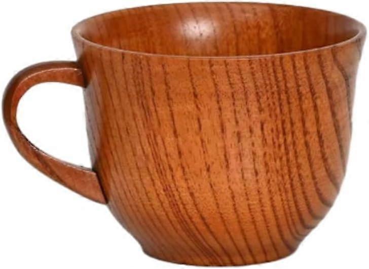Round solid wood mug